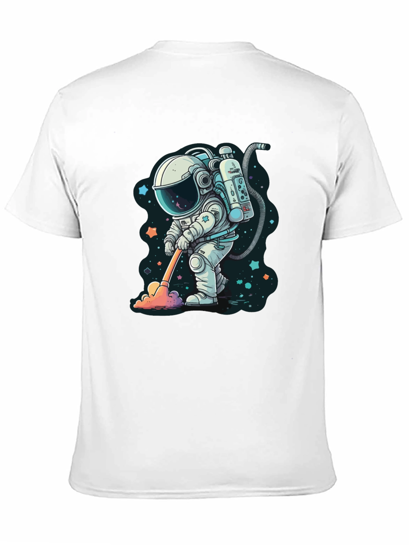 Astronaut Sweeping Stars Graphic Tee