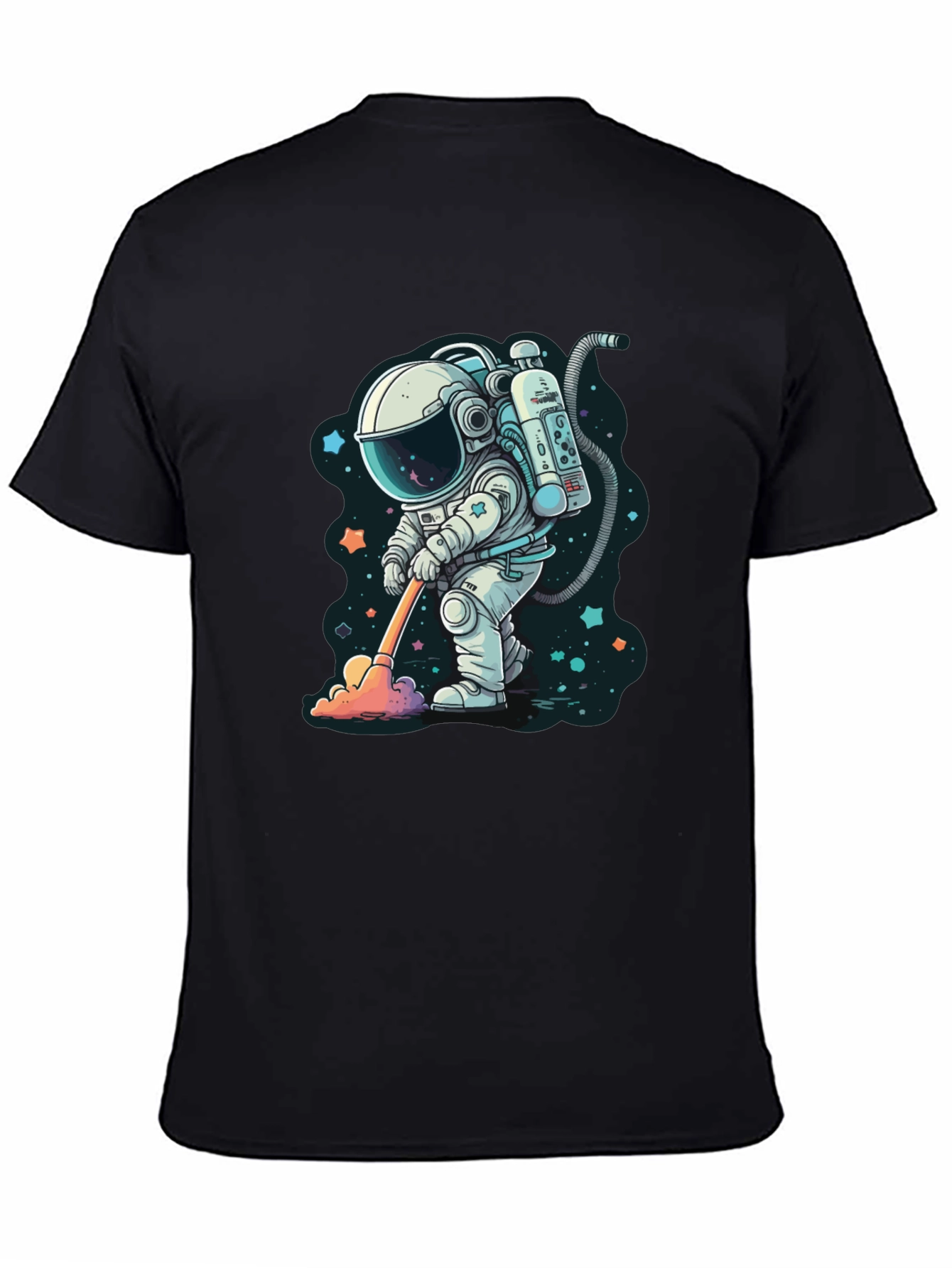 Astronaut Sweeping Stars Graphic Tee