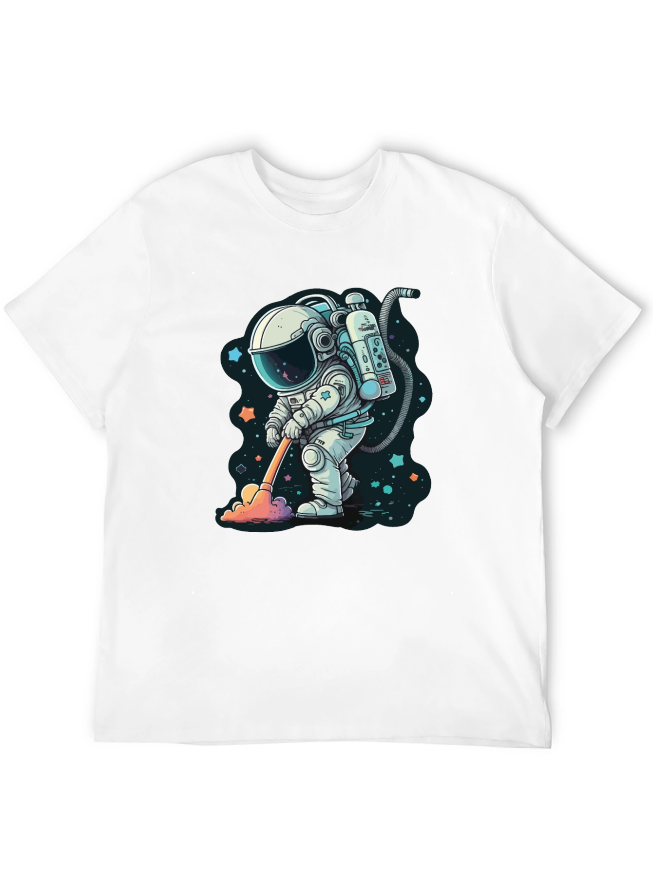 Astronaut Sweeping Stars Graphic Tee