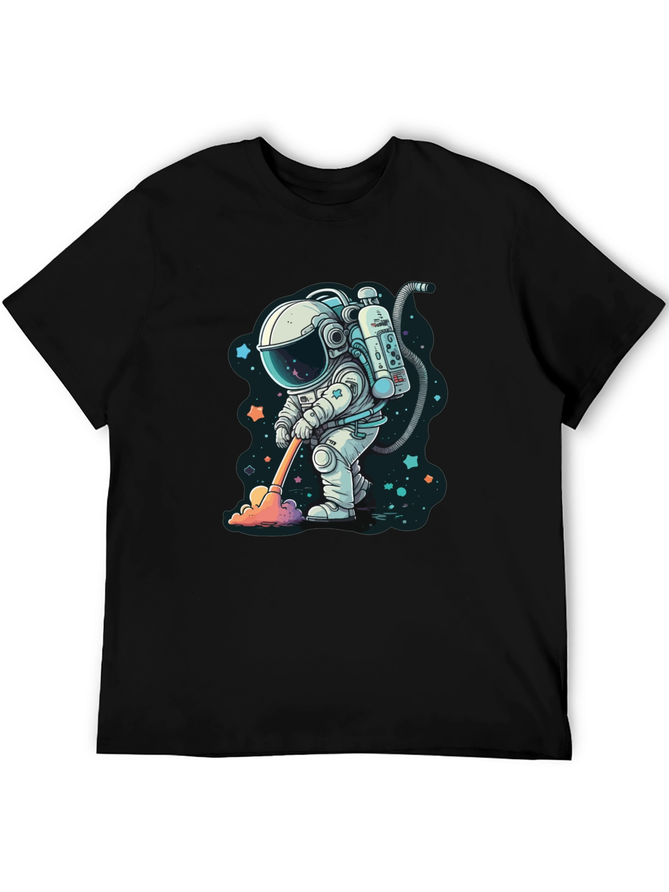 Astronaut Sweeping Stars Graphic Tee