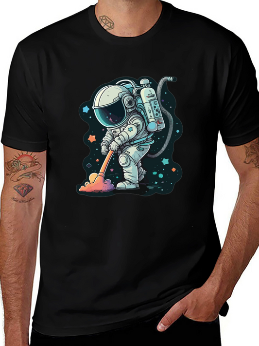 Astronaut Sweeping Stars Graphic Tee