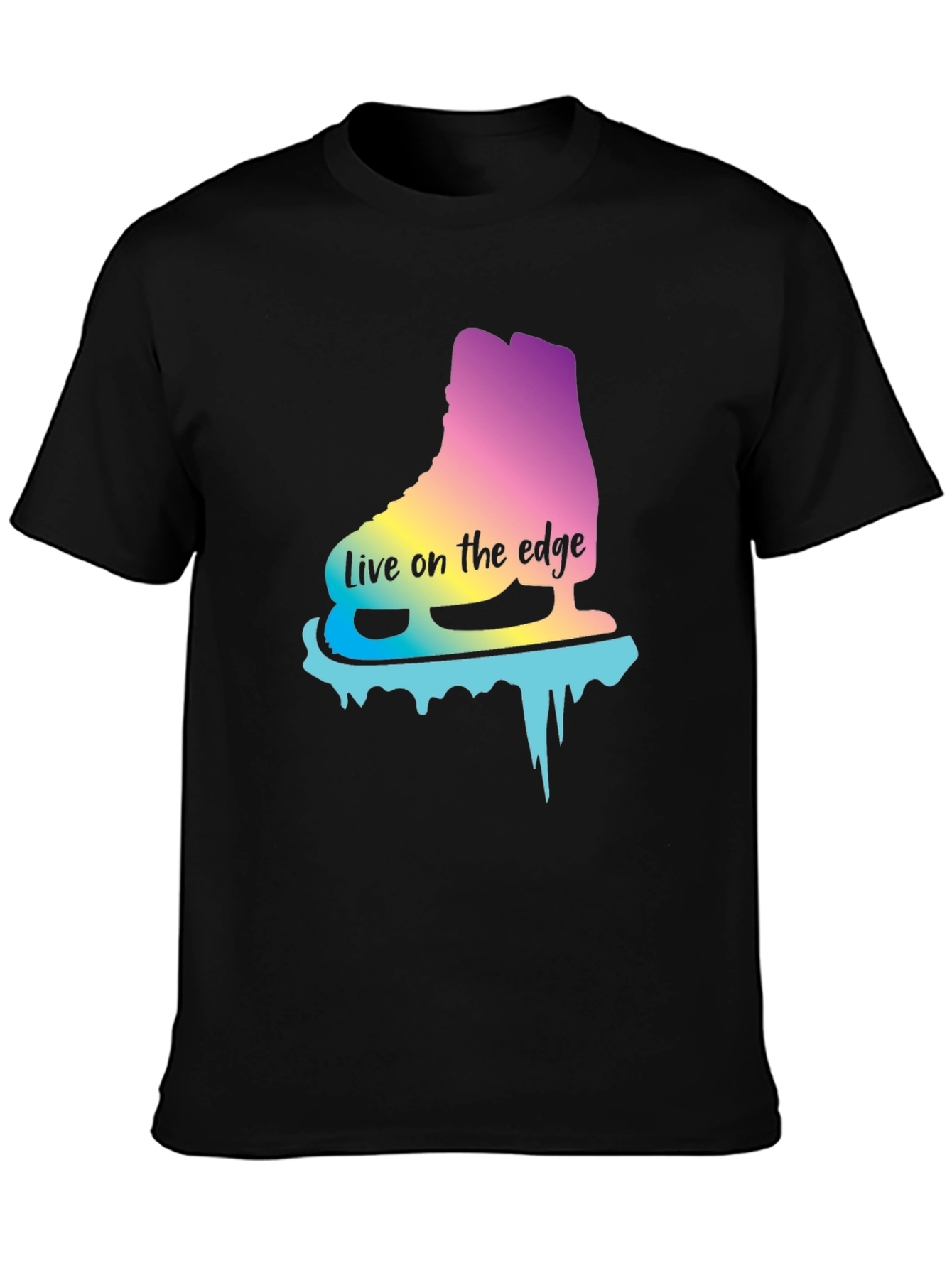Live On the Edge Ice Skate Graphic Tee