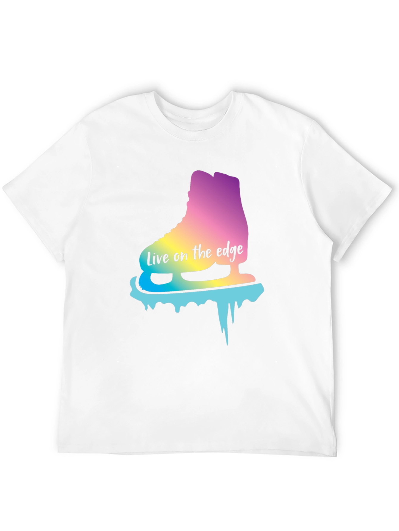 Live On the Edge Ice Skate Graphic Tee