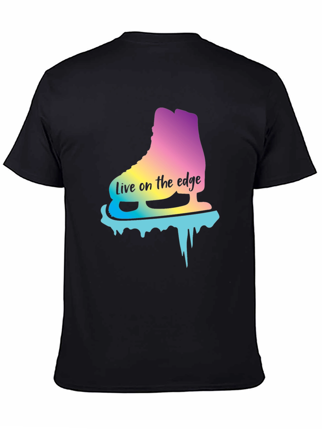 Live On the Edge Ice Skate Graphic Tee