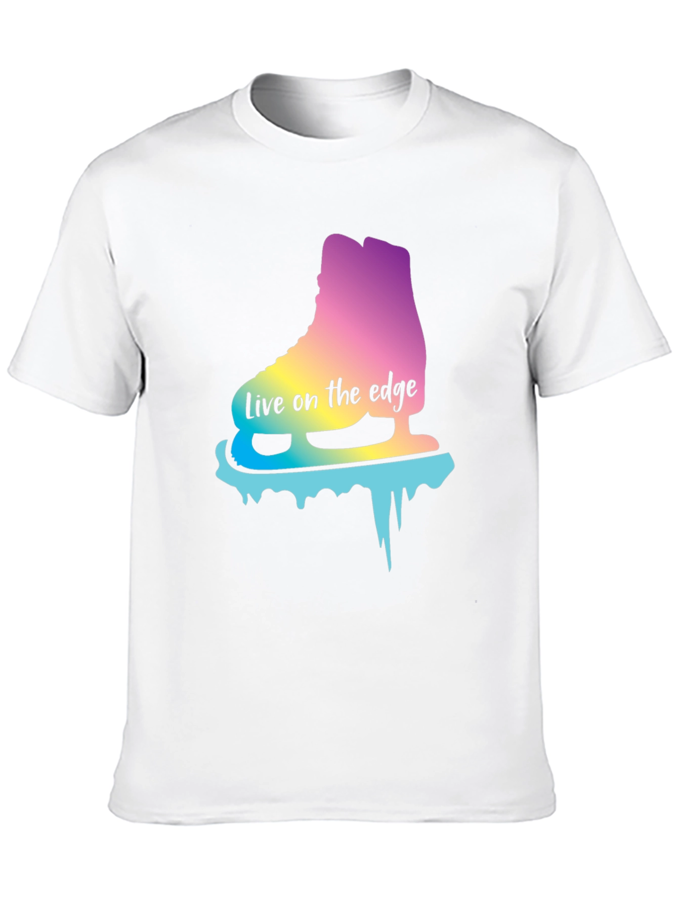 Live On the Edge Ice Skate Graphic Tee