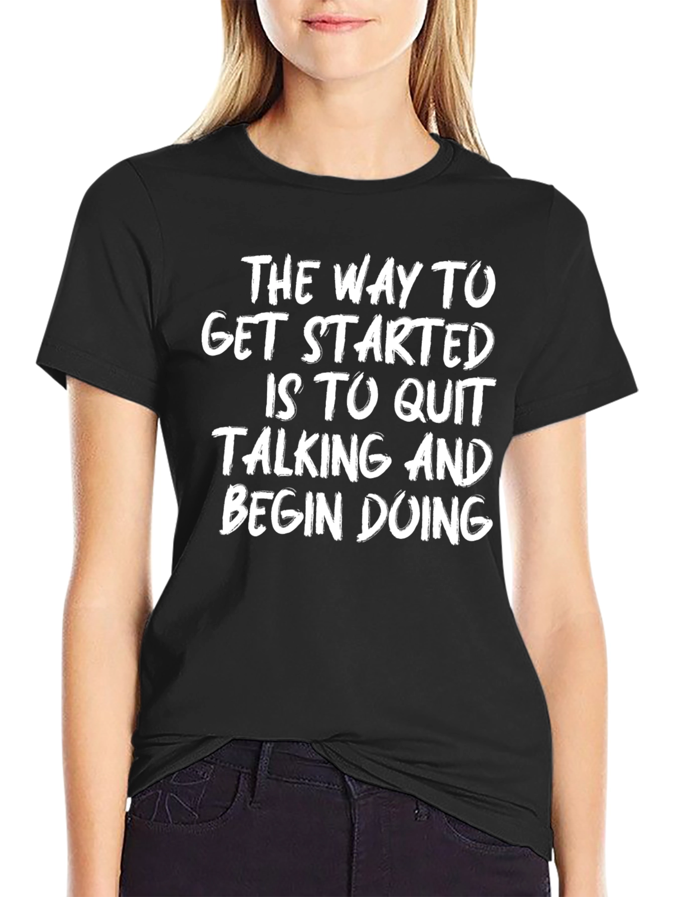 Motivational Quote Graphic Tee - Start Doing!