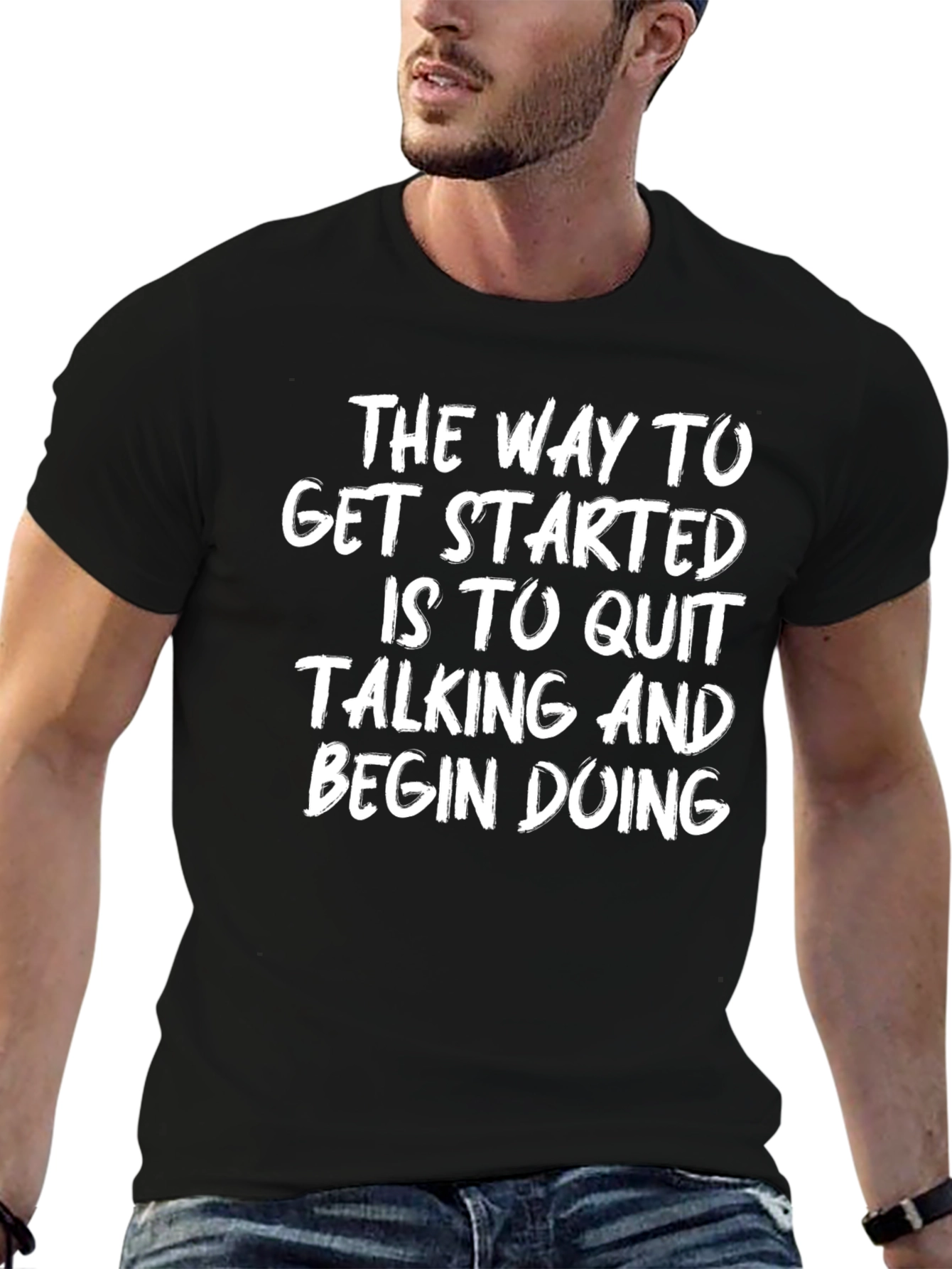 Motivational Quote Graphic Tee - Start Doing!