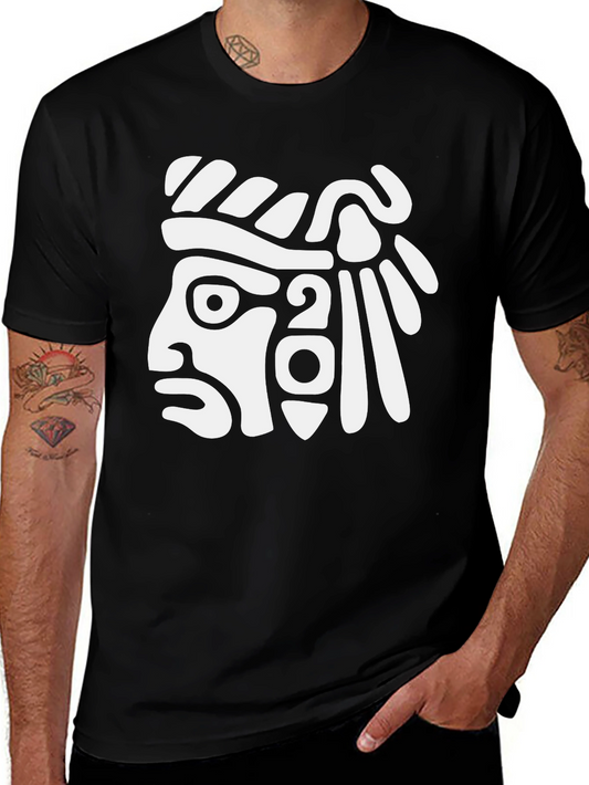 Aztec Warrior Graphic Tee - Black