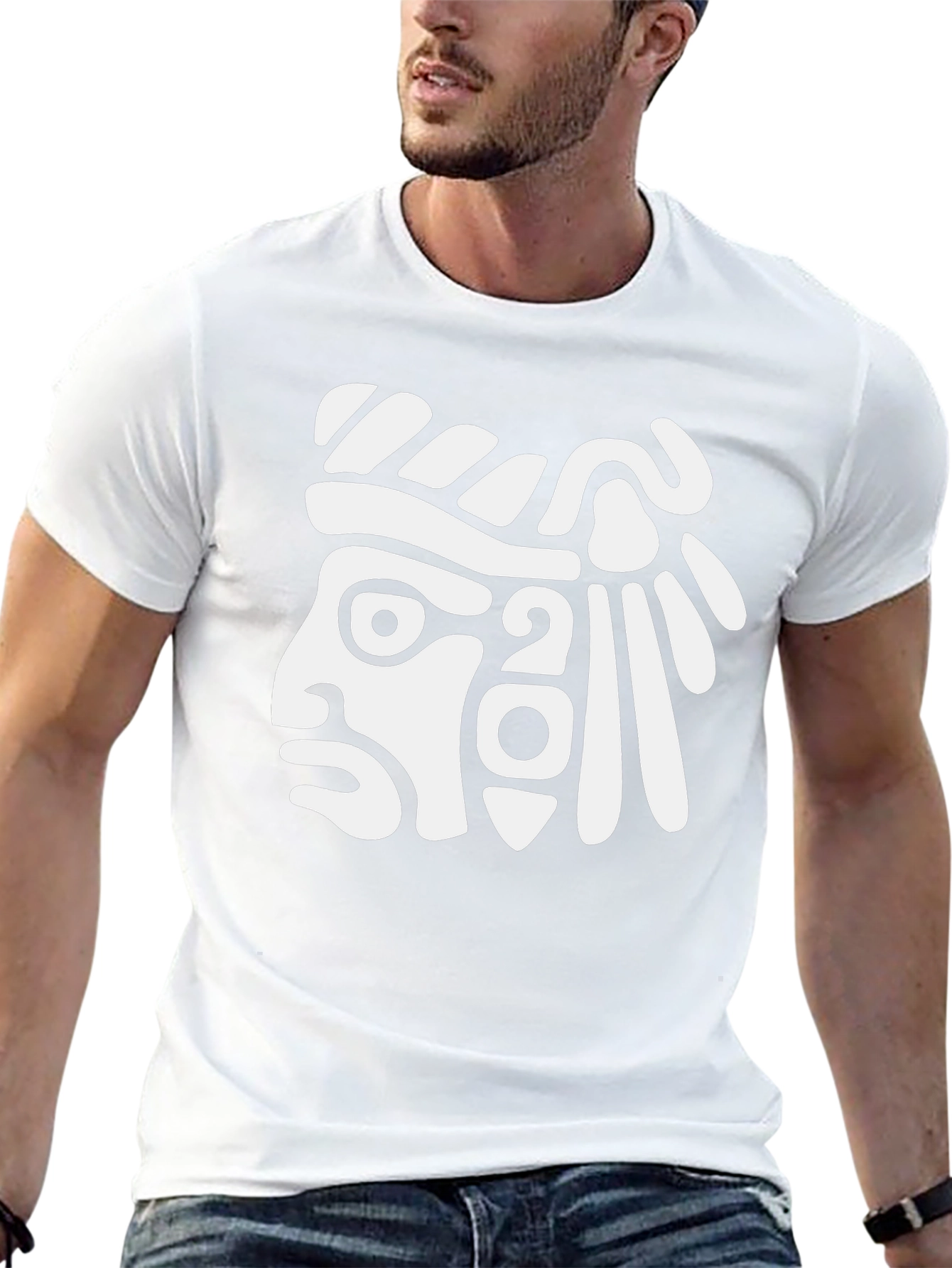 Aztec Warrior Graphic Tee - Black
