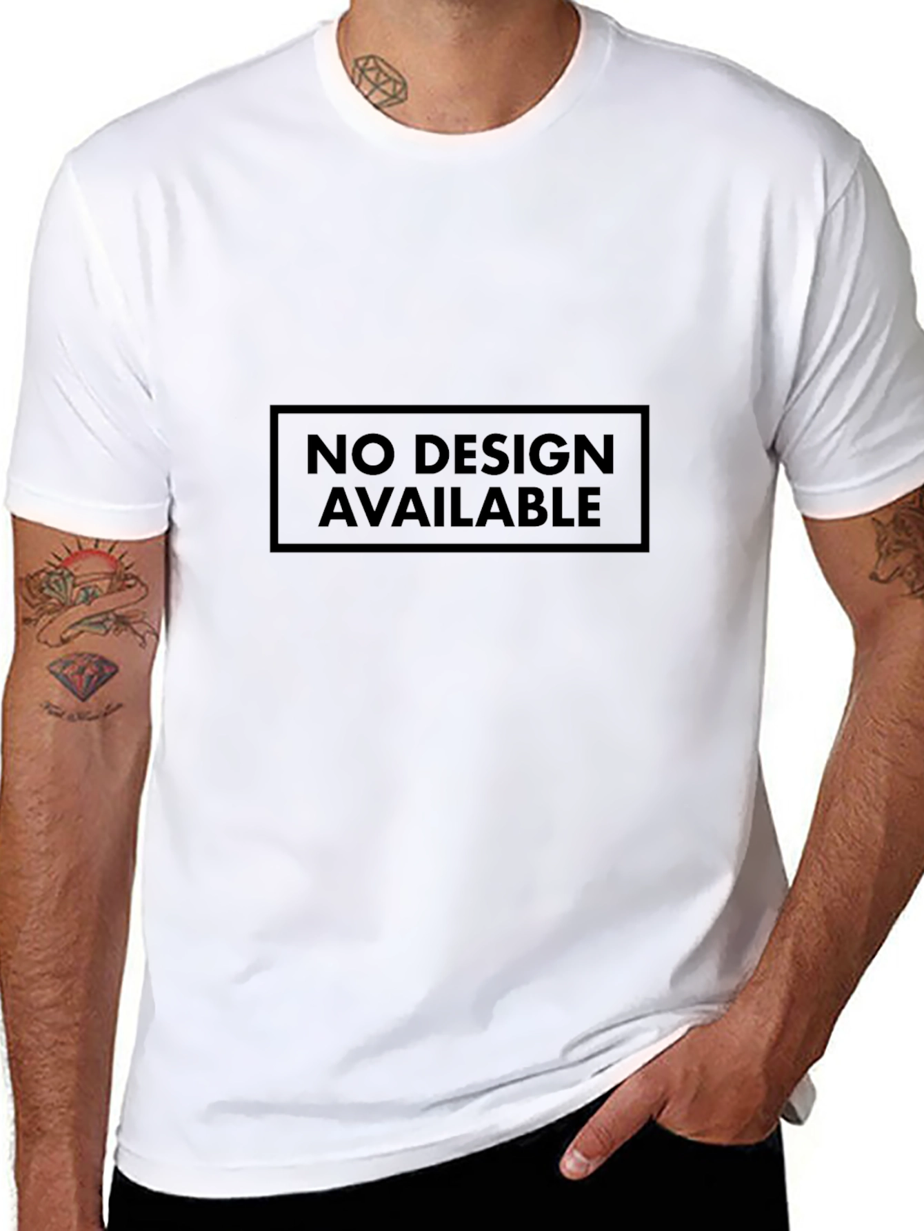 Mens Solid Black Short Sleeve Crew Neck T-Shirt