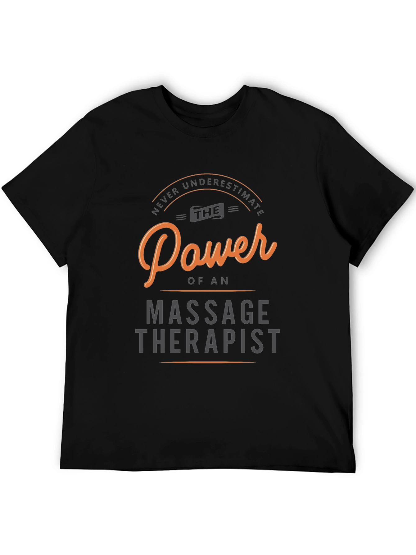 Massage Therapist Power T-Shirt - Black Cotton