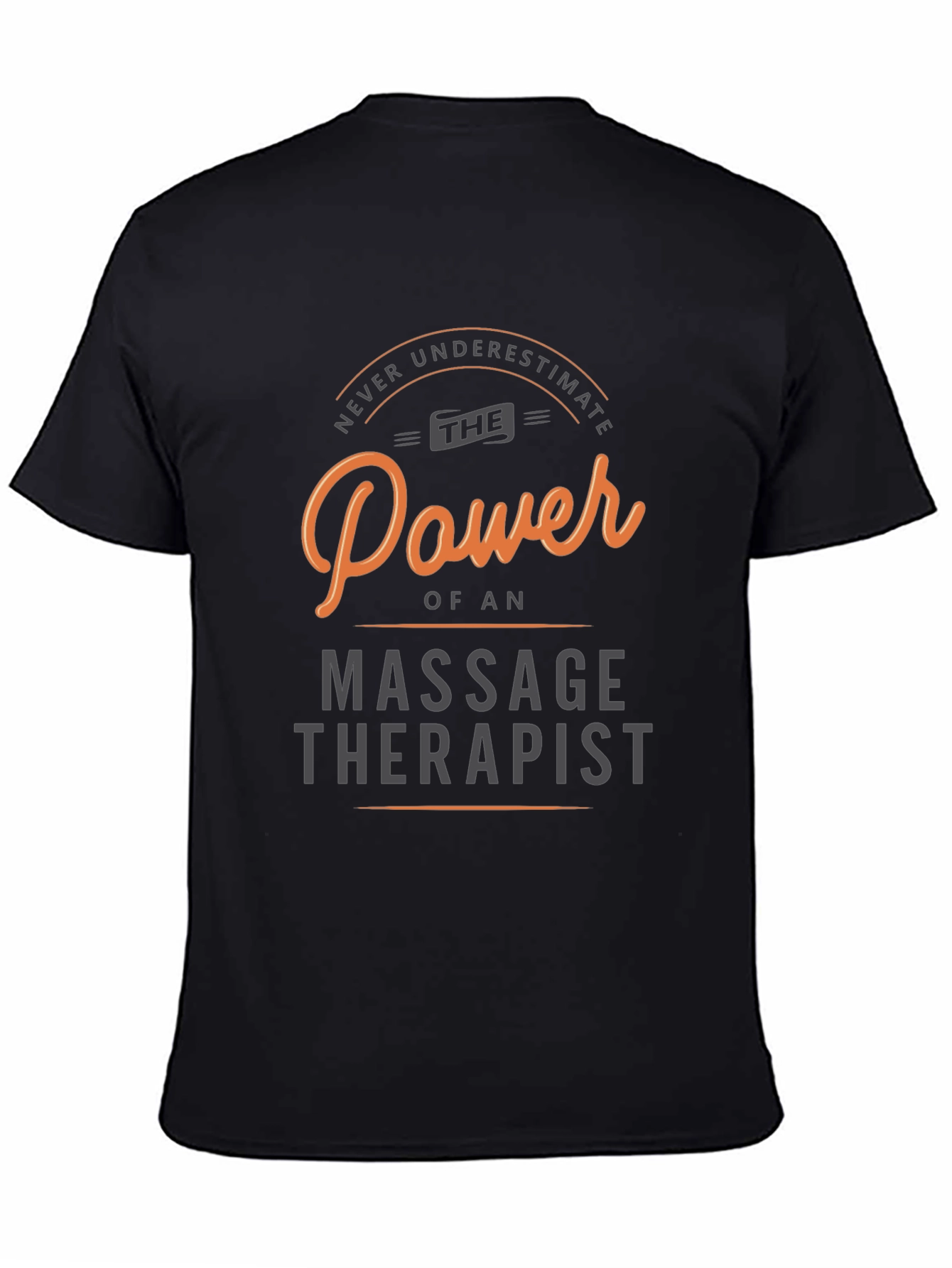 Massage Therapist Power T-Shirt - Black Cotton