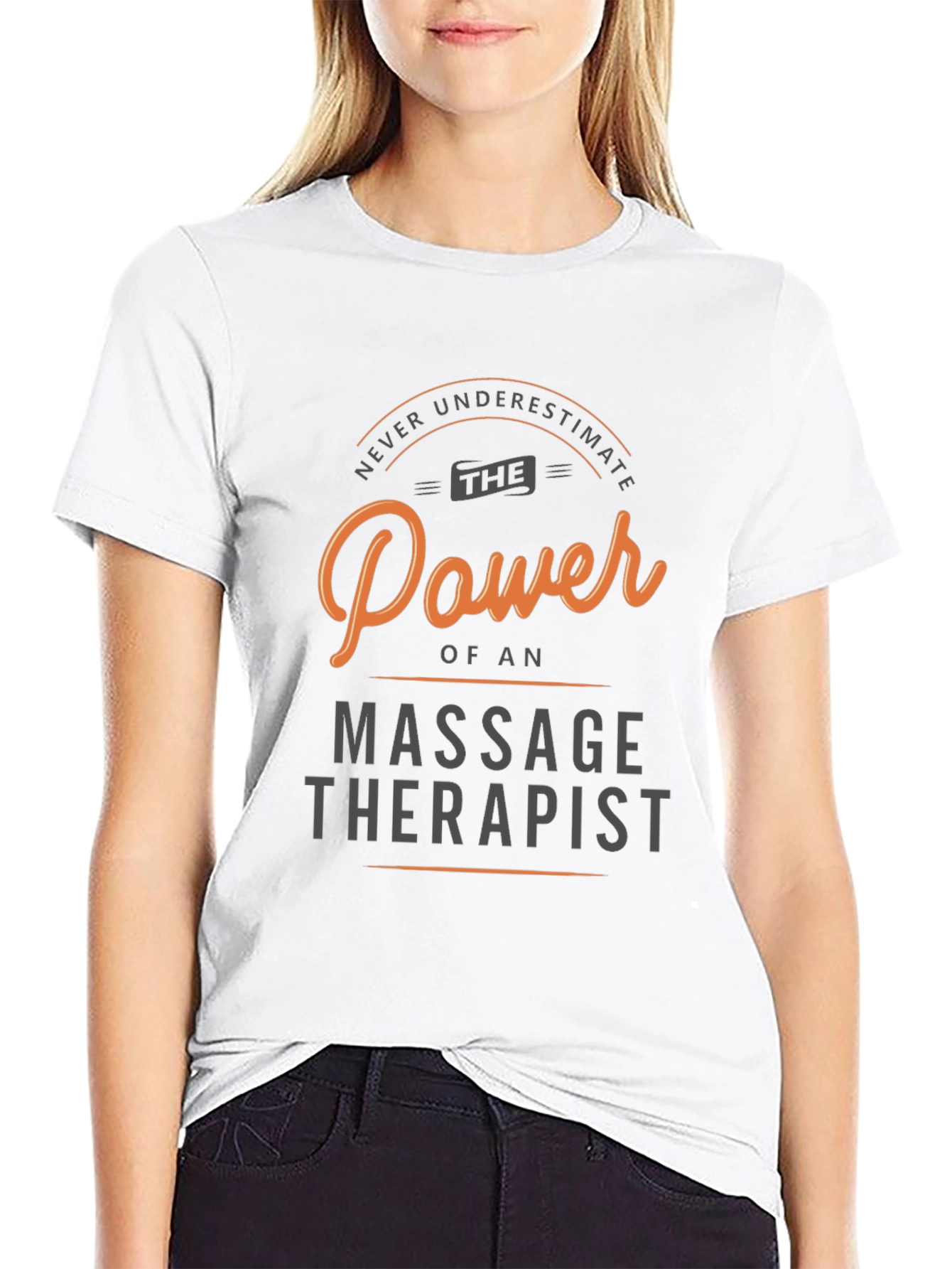 Massage Therapist Power T-Shirt - Black Cotton