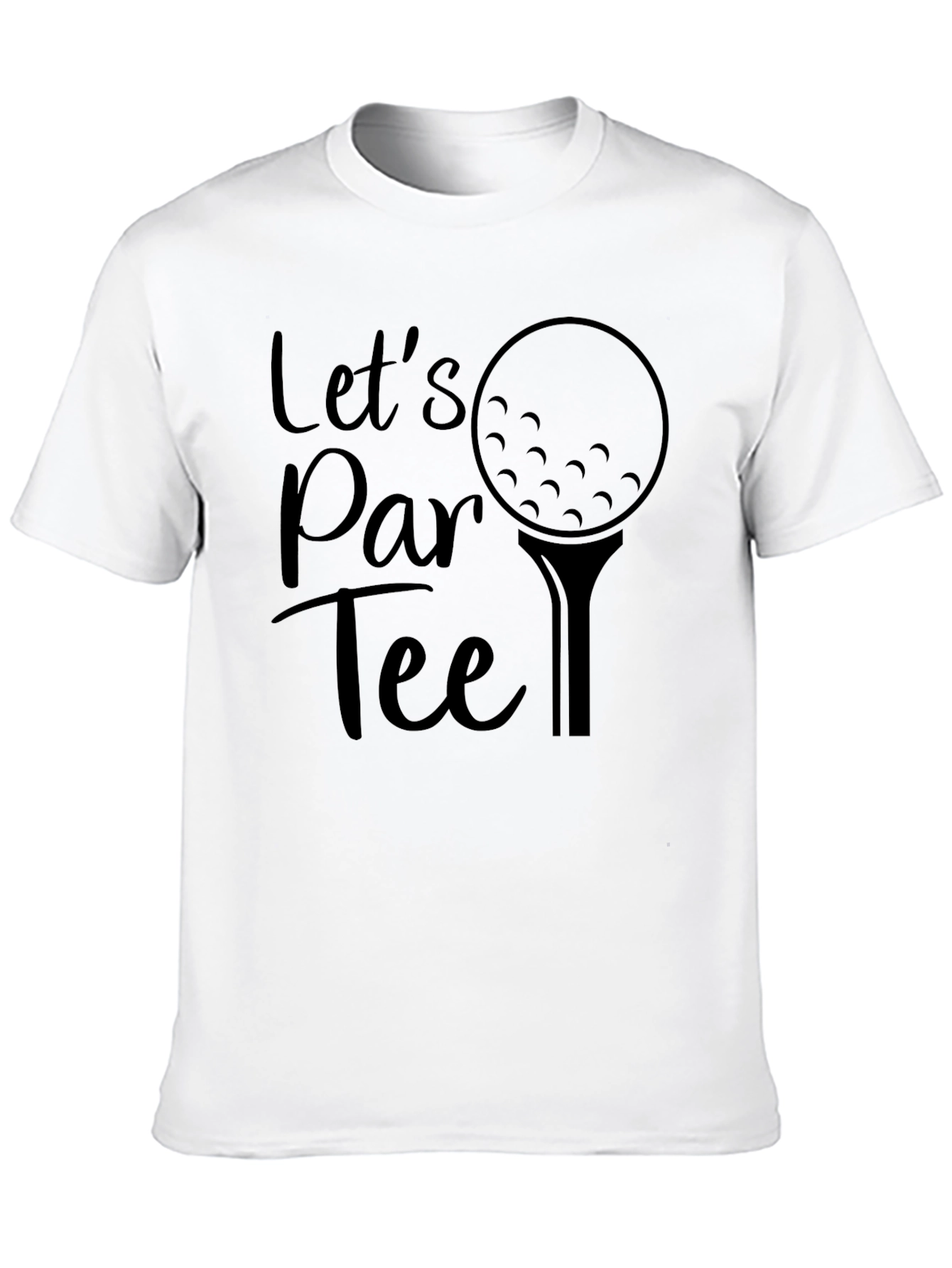 Lets Par Tee Black Graphic T-Shirt Golf Lover