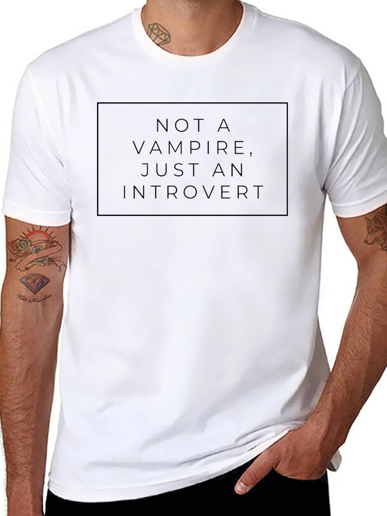 Introvert Statement Black T-Shirt