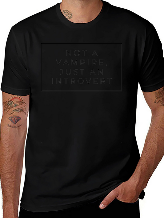 Introvert Statement Black T-Shirt