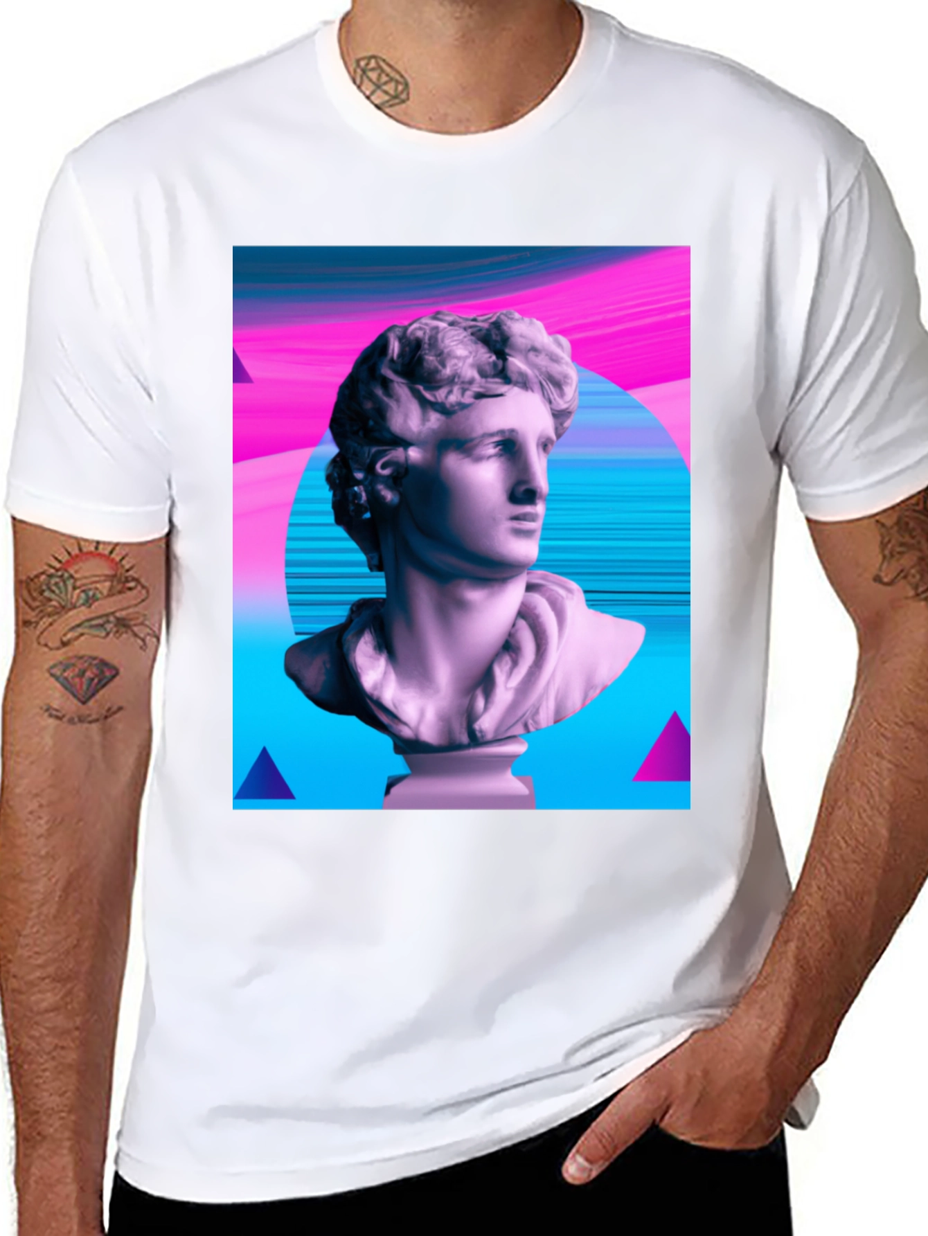 Statue Graphic Tee - Artistic Aesthetic T-Shirt
