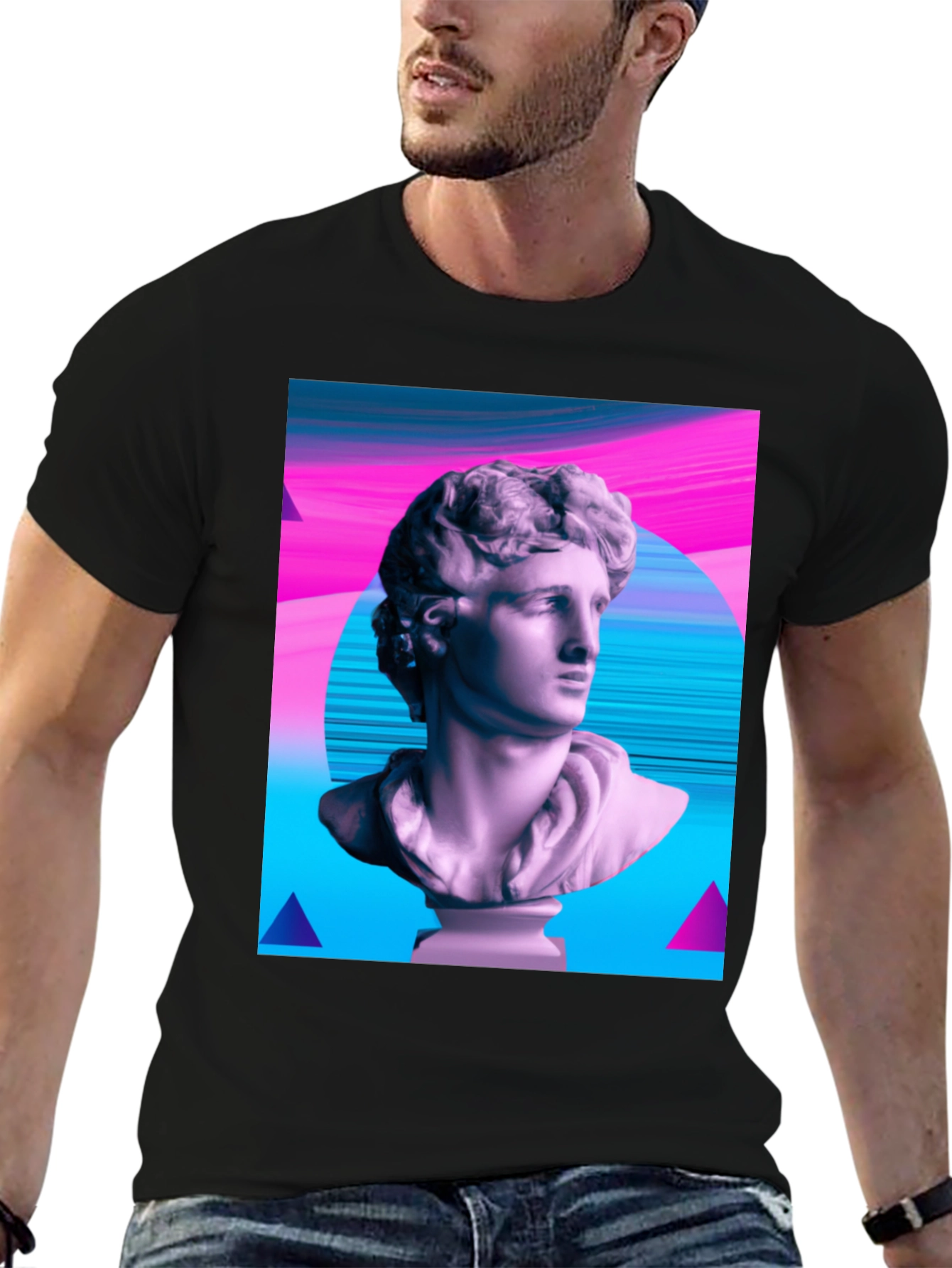 Statue Graphic Tee - Artistic Aesthetic T-Shirt
