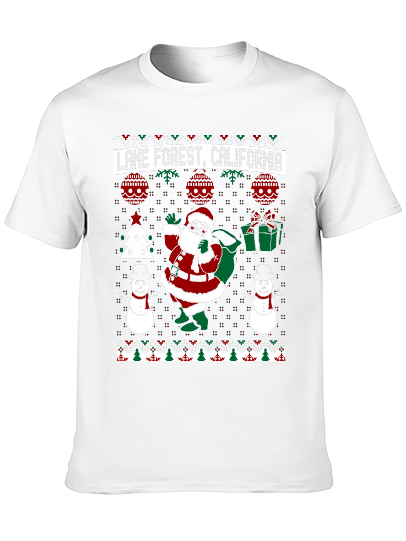 Lake Forest California Ugly Christmas Sweater T-Shirt