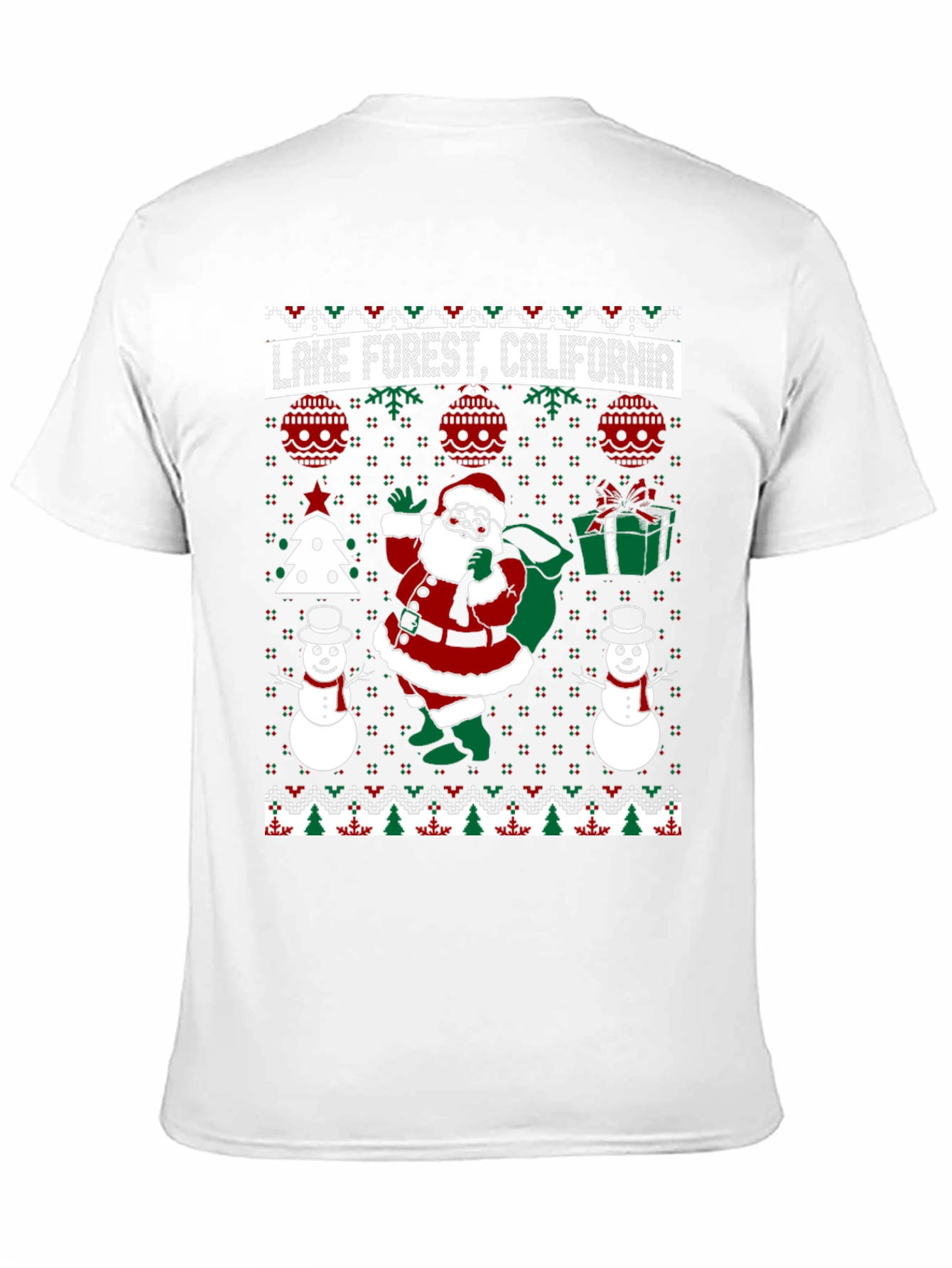 Lake Forest California Ugly Christmas Sweater T-Shirt