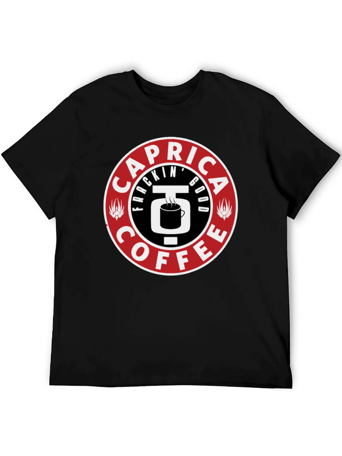 Caprica Frackin Good Coffee Graphic T-Shirt