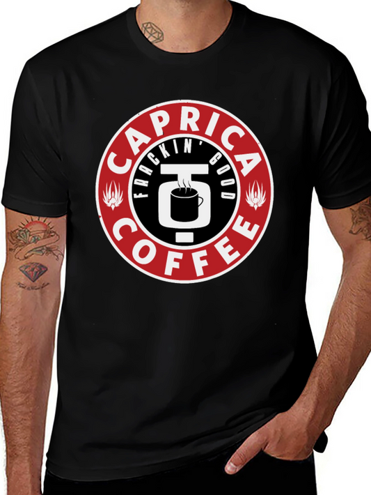 Caprica Frackin Good Coffee Graphic T-Shirt
