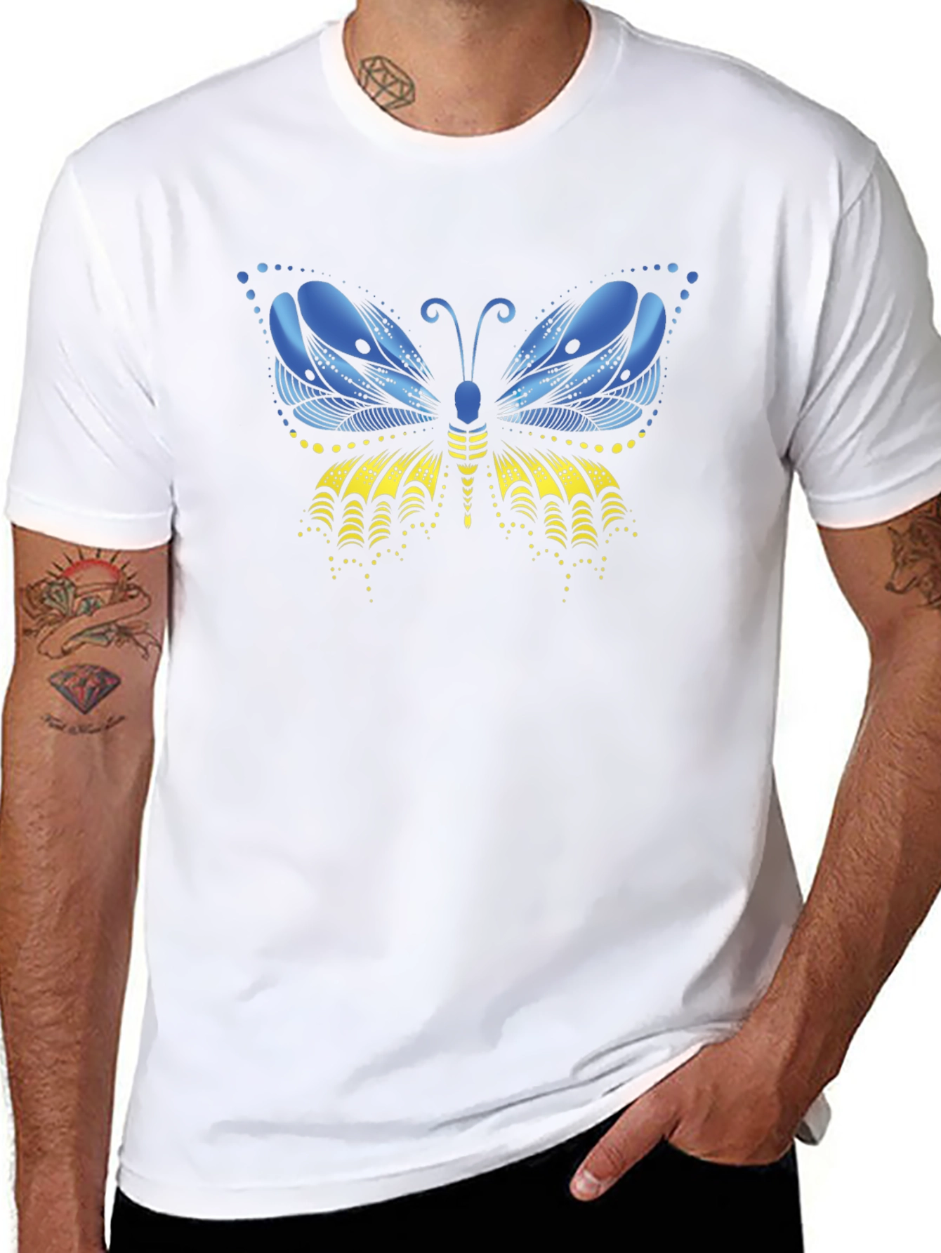 Ukraine Butterfly Graphic T-Shirt
