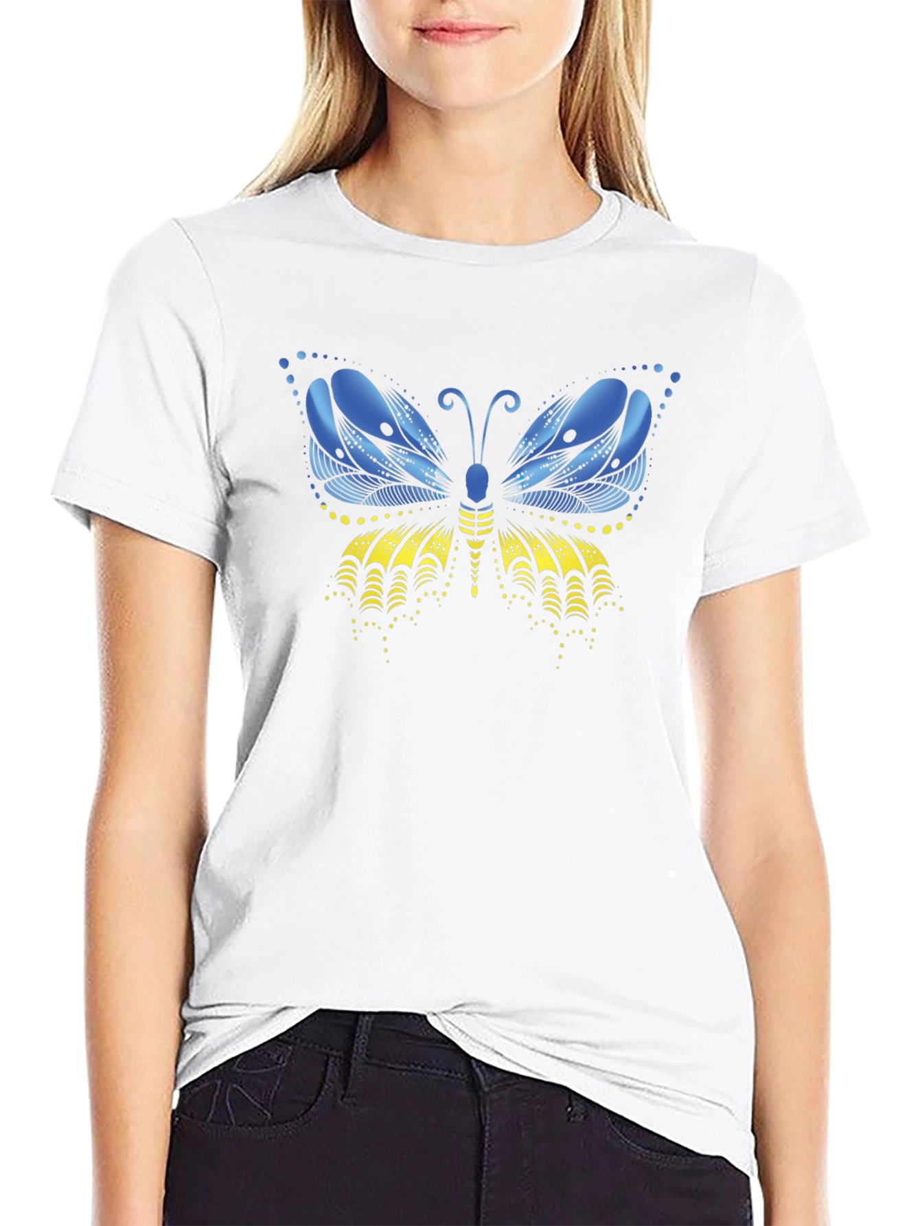 Ukraine Butterfly Graphic T-Shirt