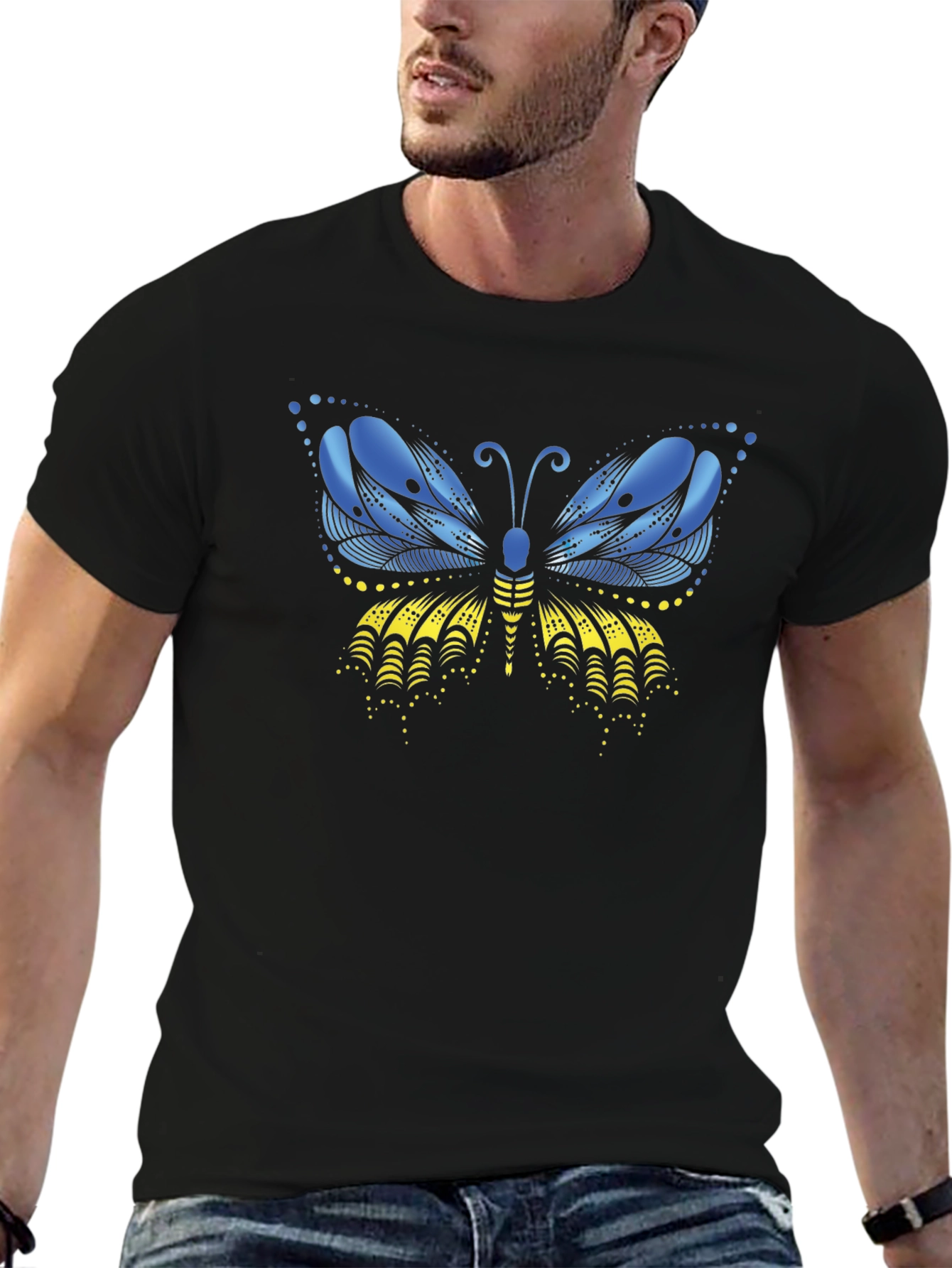 Ukraine Butterfly Graphic T-Shirt