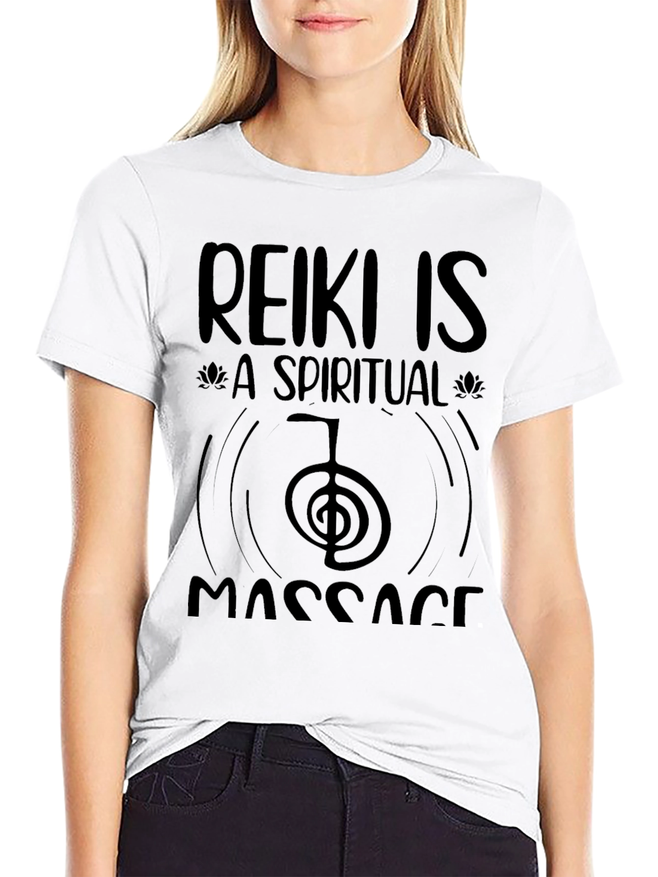 Reiki is a Spiritual Massage Black T-Shirt