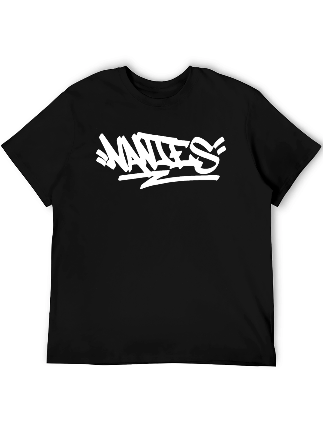 Urban Edge Graphic Tee - White Print on Black