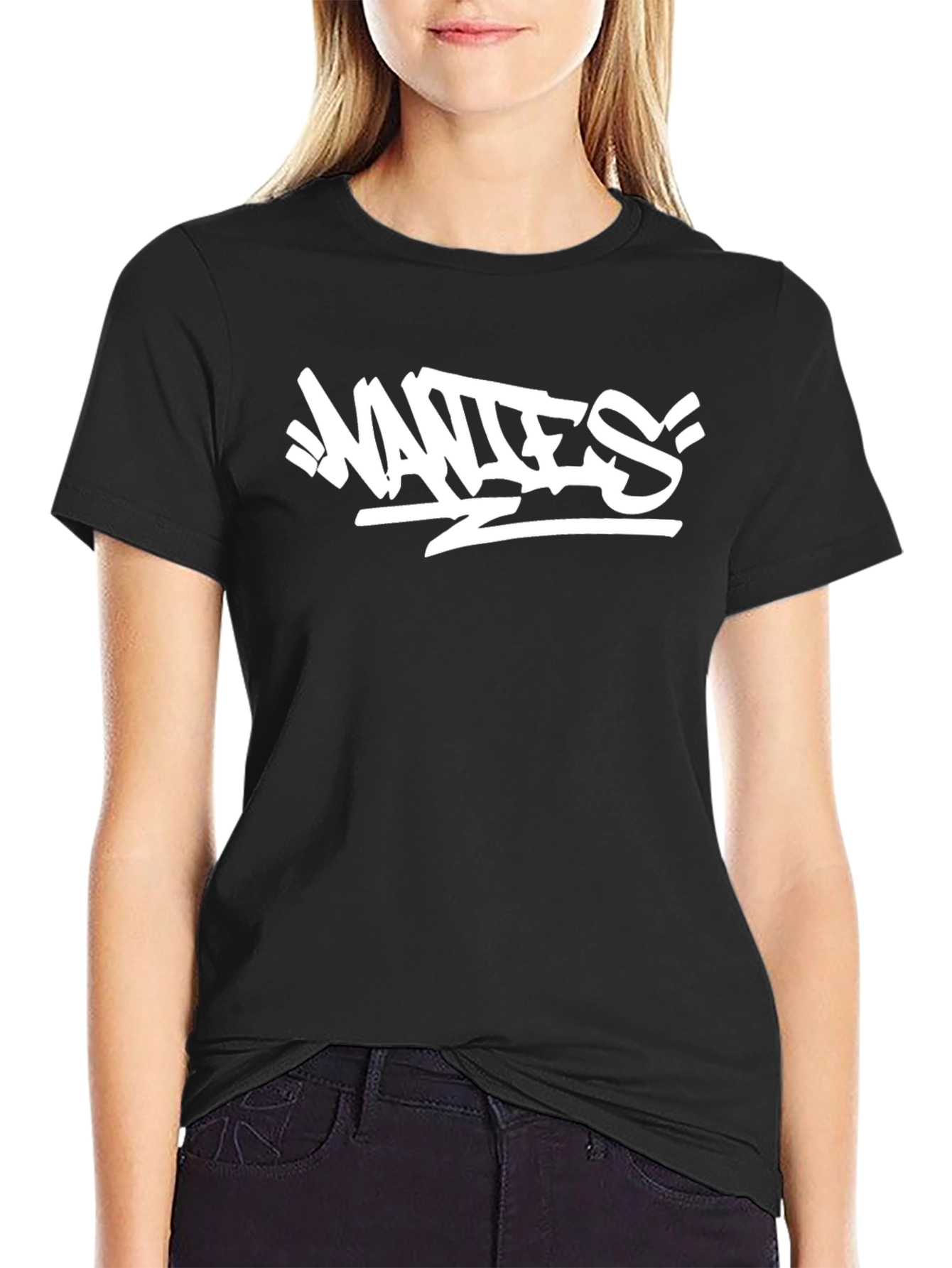 Urban Edge Graphic Tee - White Print on Black