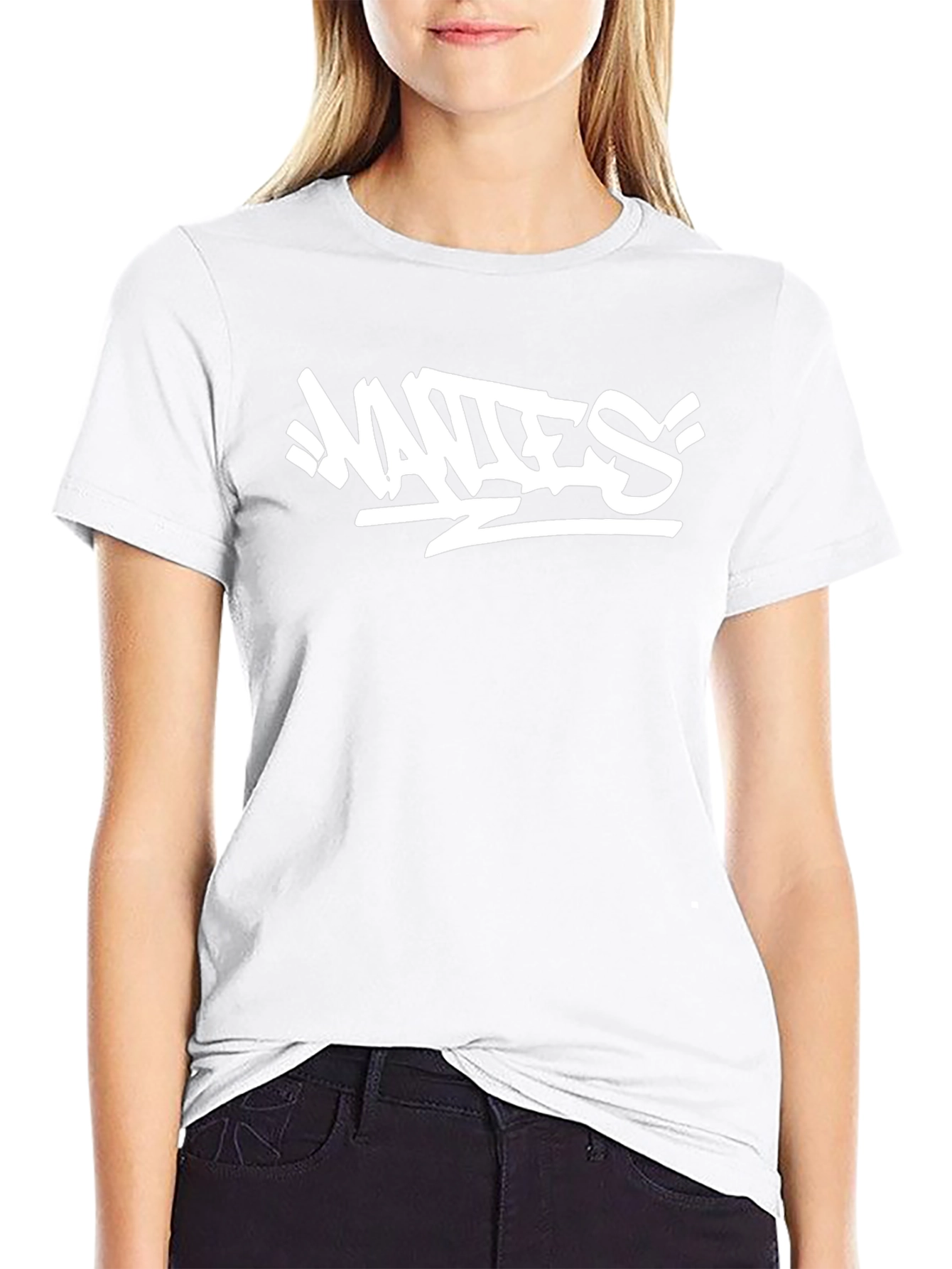 Urban Edge Graphic Tee - White Print on Black