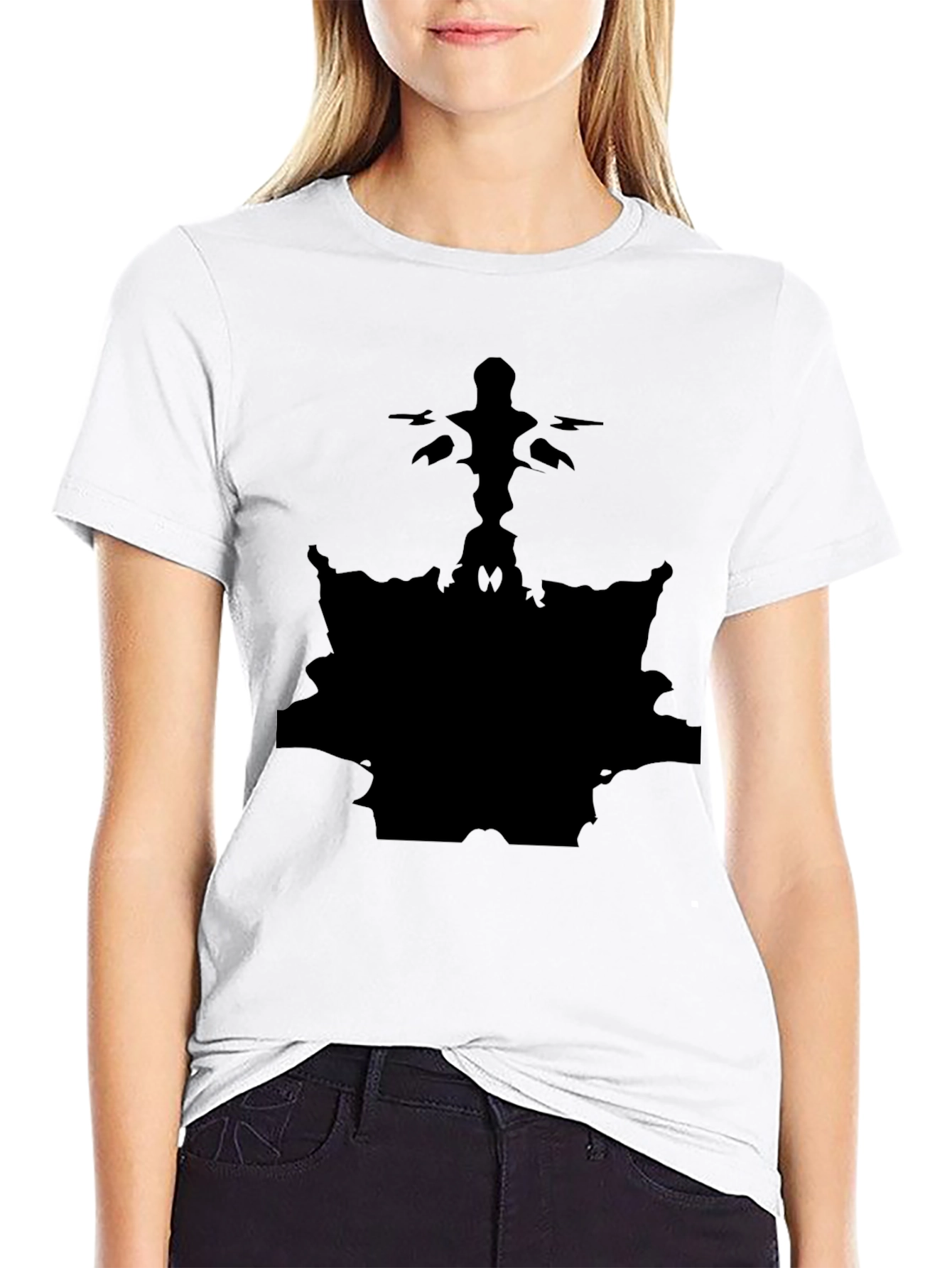 Abstract Black Graphic Tee - Unique Design Shirt