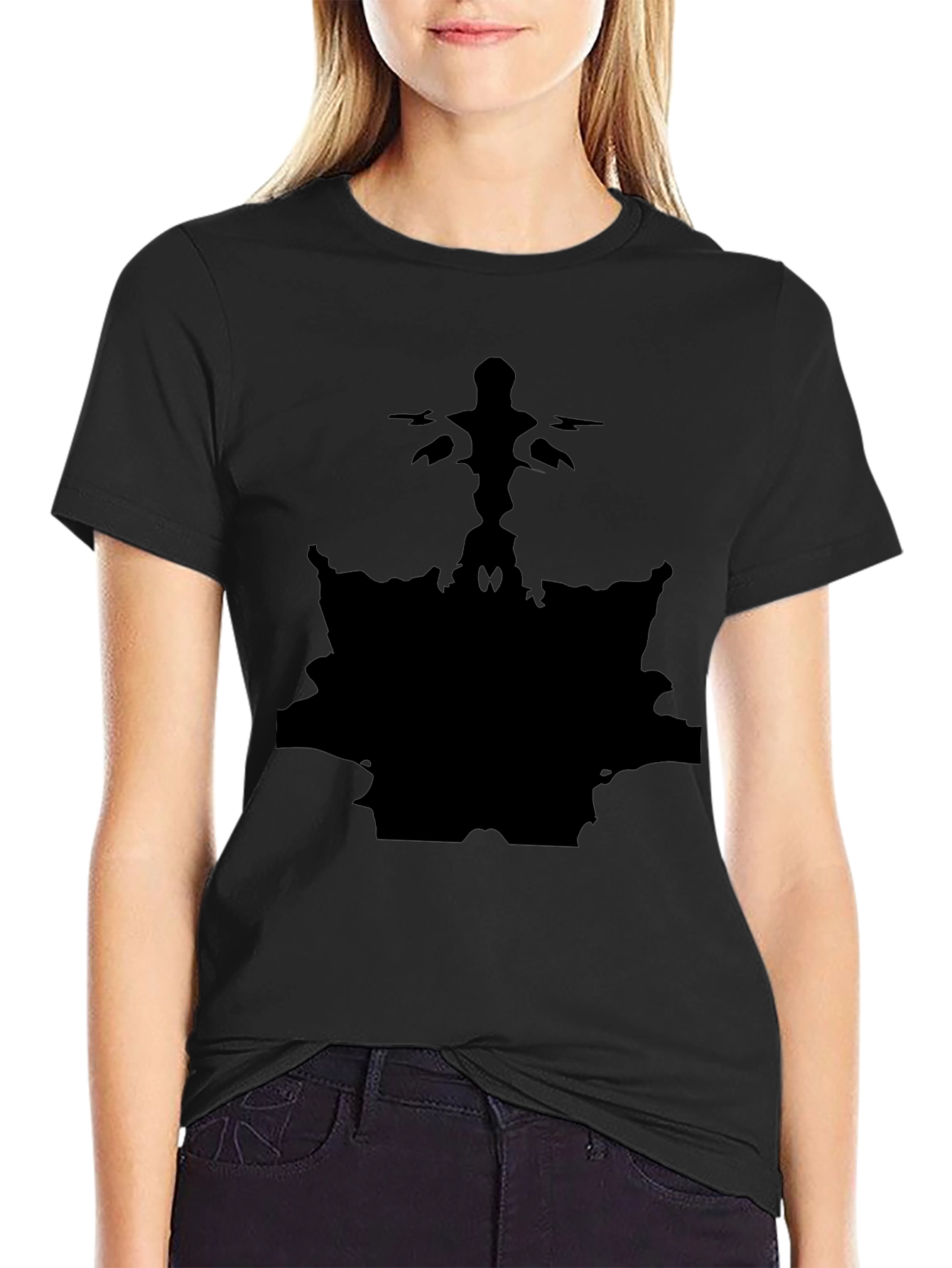 Abstract Black Graphic Tee - Unique Design Shirt