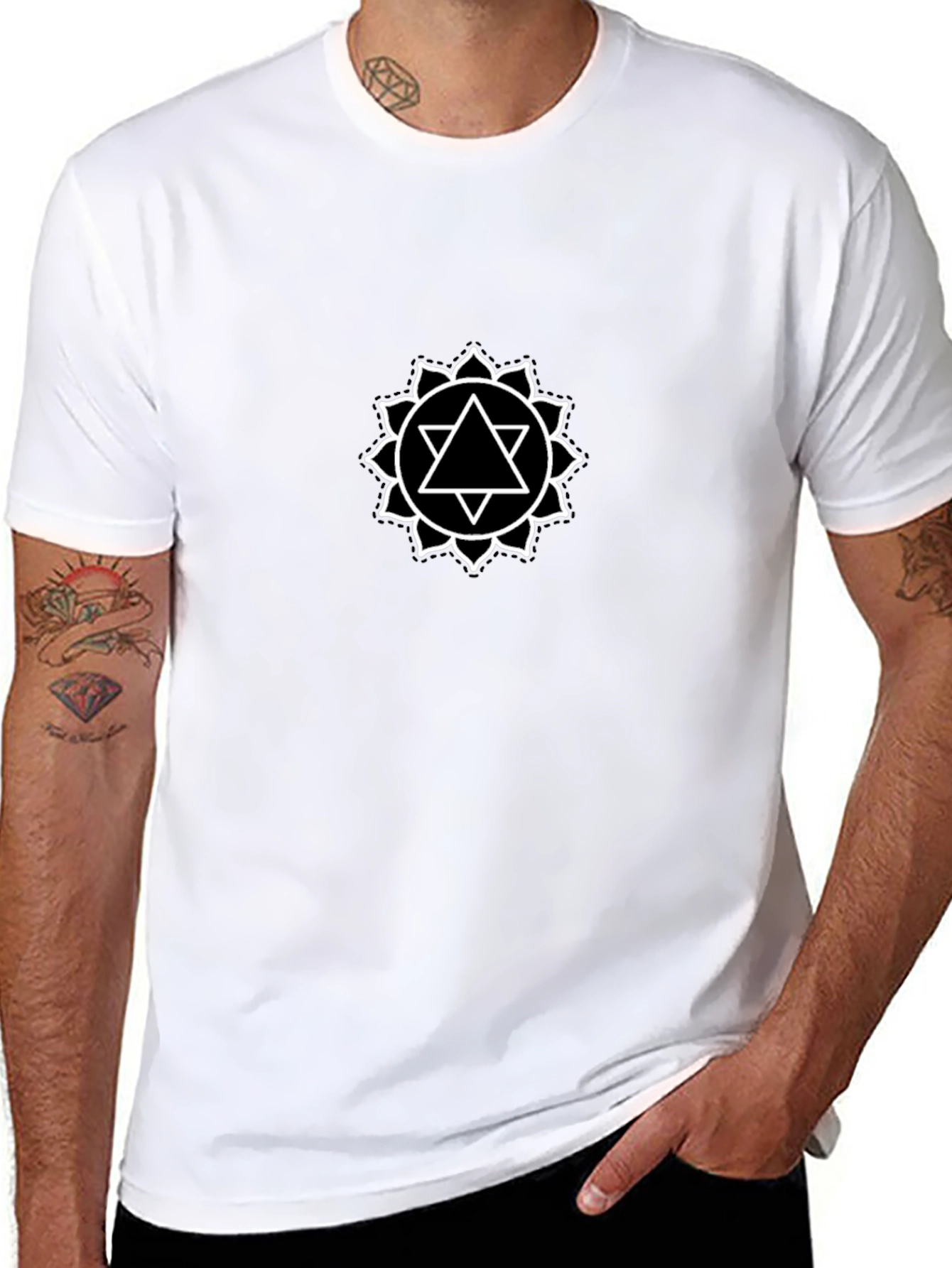 Black T-Shirt with Ajna Chakra Graphic