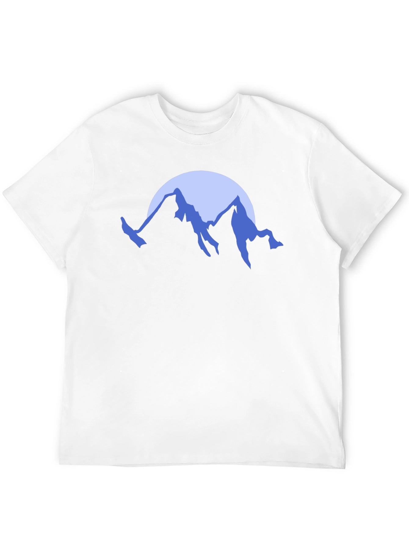 Mountain Moon Graphic Tee - Black Cotton T-Shirt
