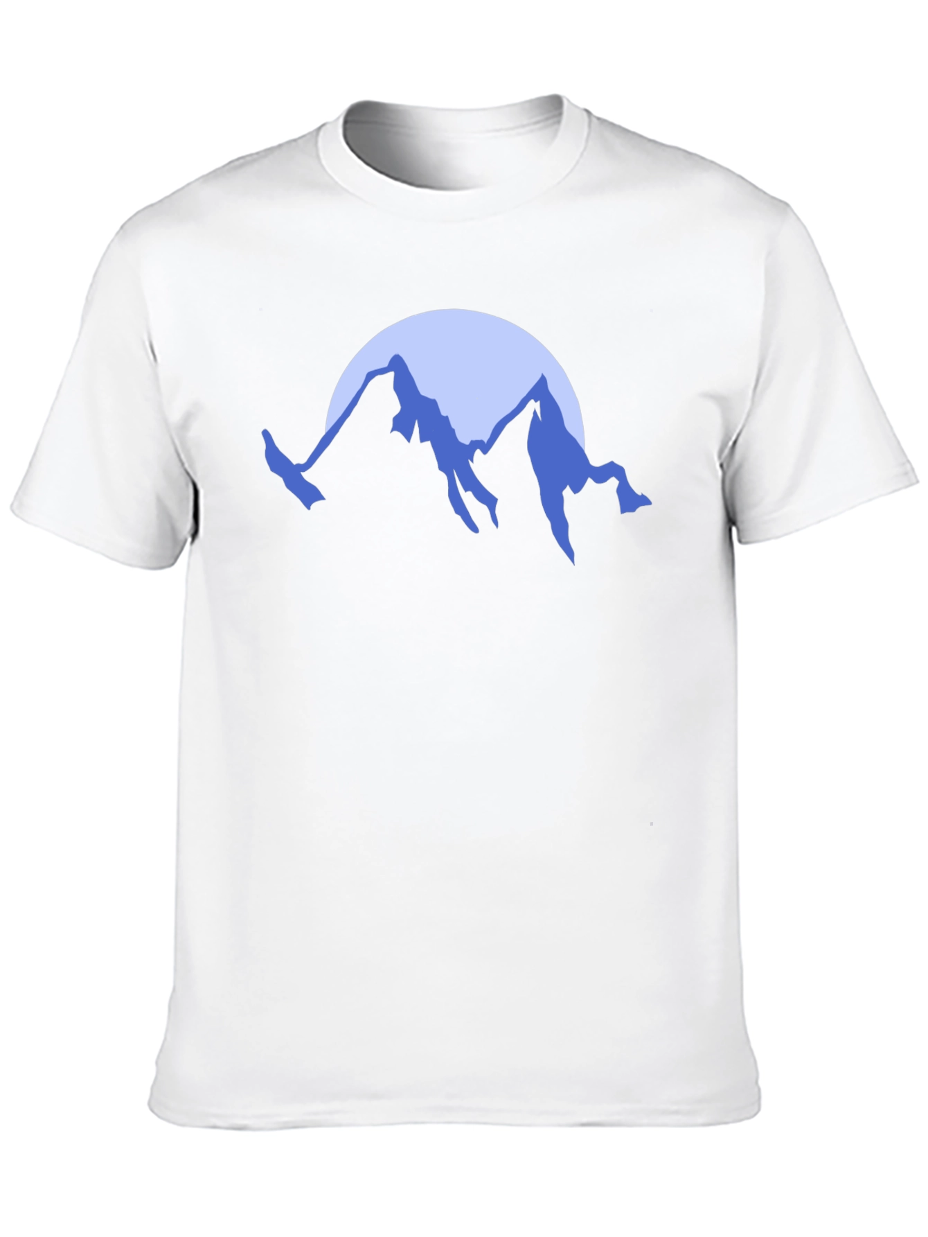 Mountain Moon Graphic Tee - Black Cotton T-Shirt