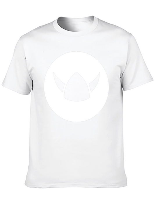 Viking Helmet Graphic Tee - Black Cotton Blend T-Shirt