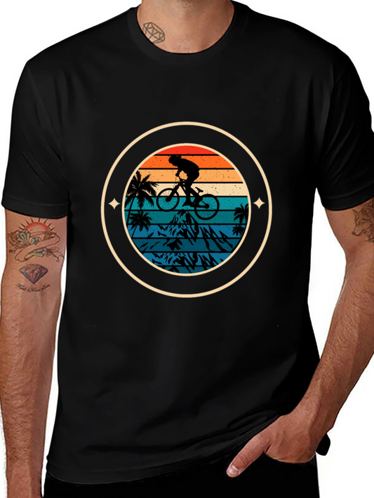 Retro Mountain Biker T-Shirt - Vintage Style Tee