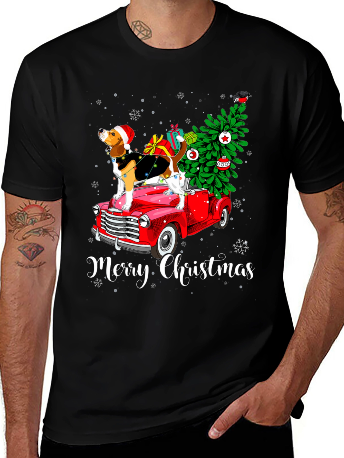 Merry Christmas Dog T-Shirt