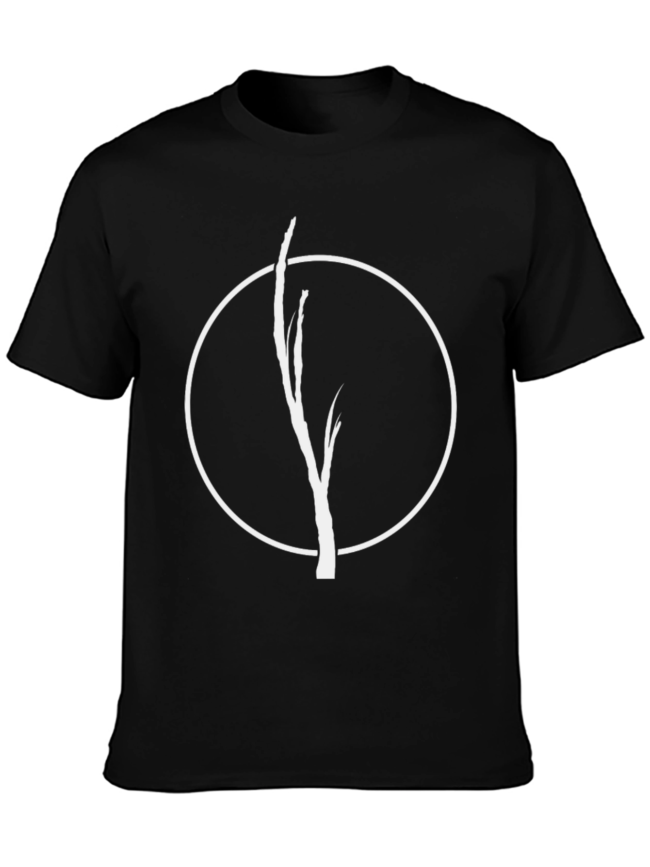 Minimalist Tree Graphic Black T-Shirt