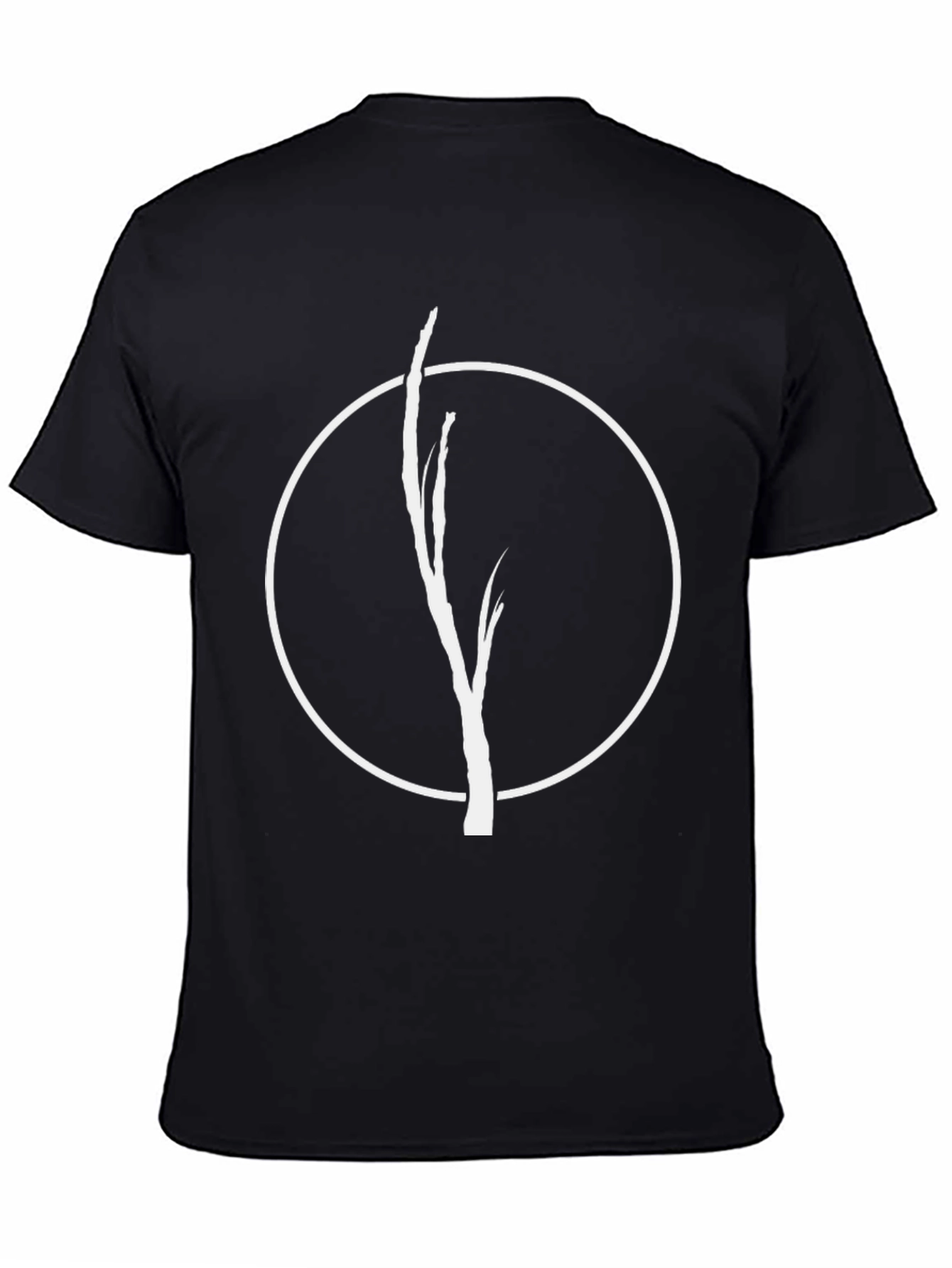 Minimalist Tree Graphic Black T-Shirt