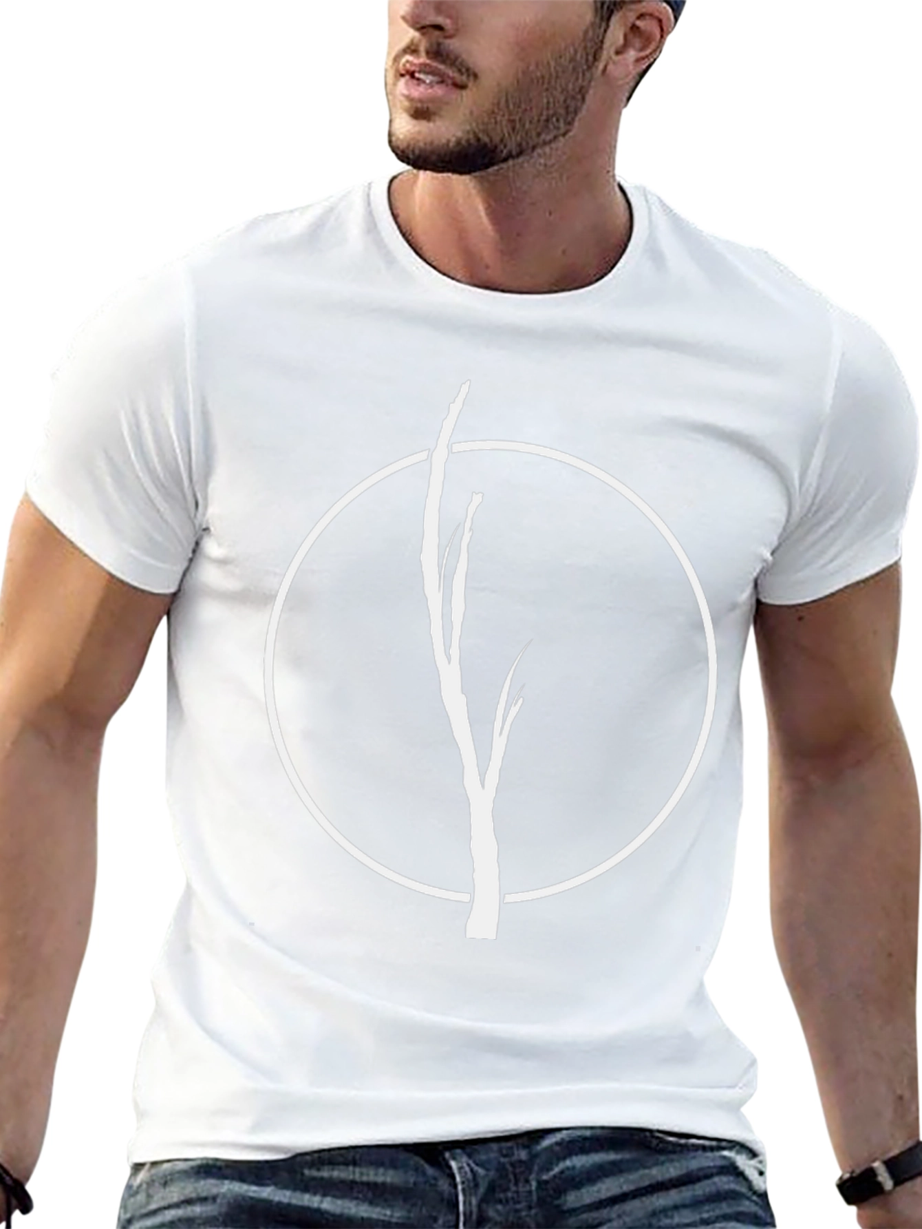 Minimalist Tree Graphic Black T-Shirt