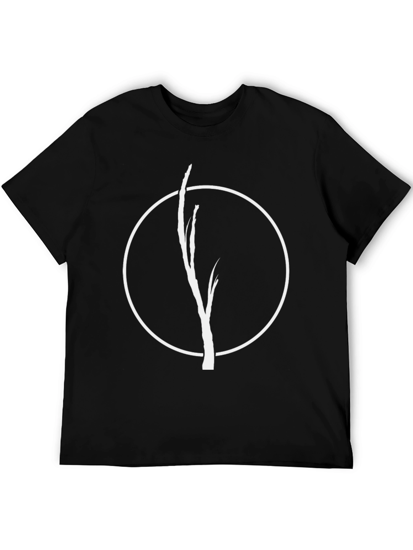 Minimalist Tree Graphic Black T-Shirt