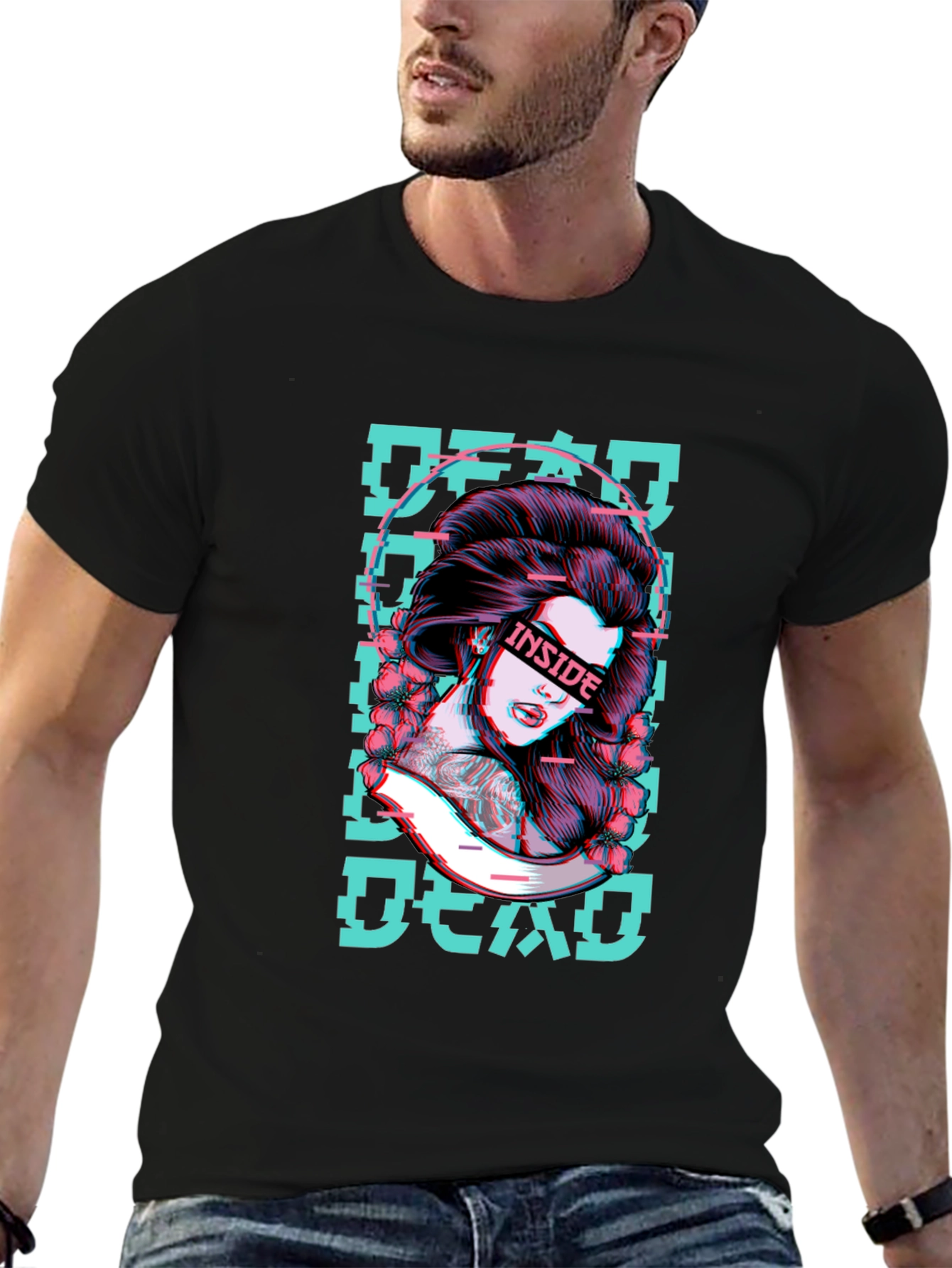 Geisha Inside Dead T-Shirt - Unique Graphic Tee