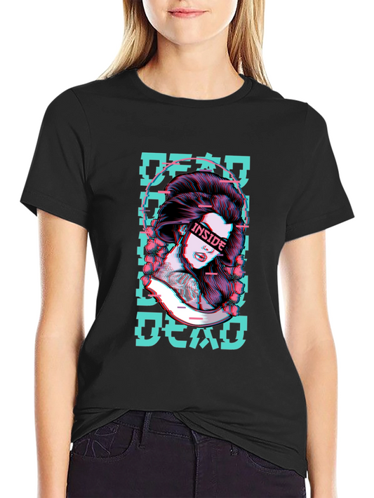 Geisha Inside Dead T-Shirt - Unique Graphic Tee