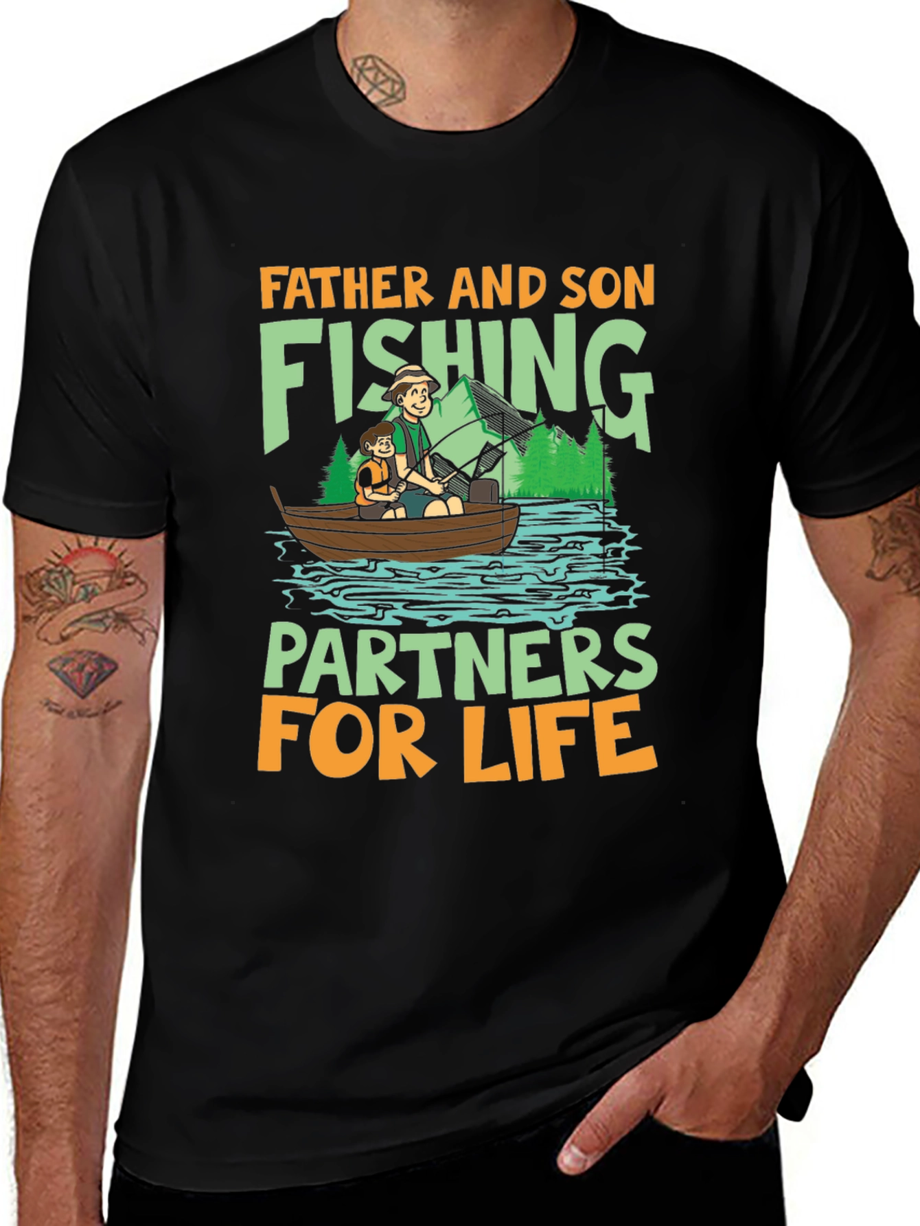 Father and Son Fishing Partners T-Shirt