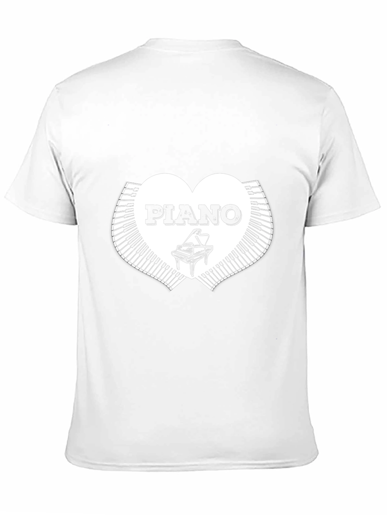 Piano Heart T-Shirt - Musician Graphic Tee