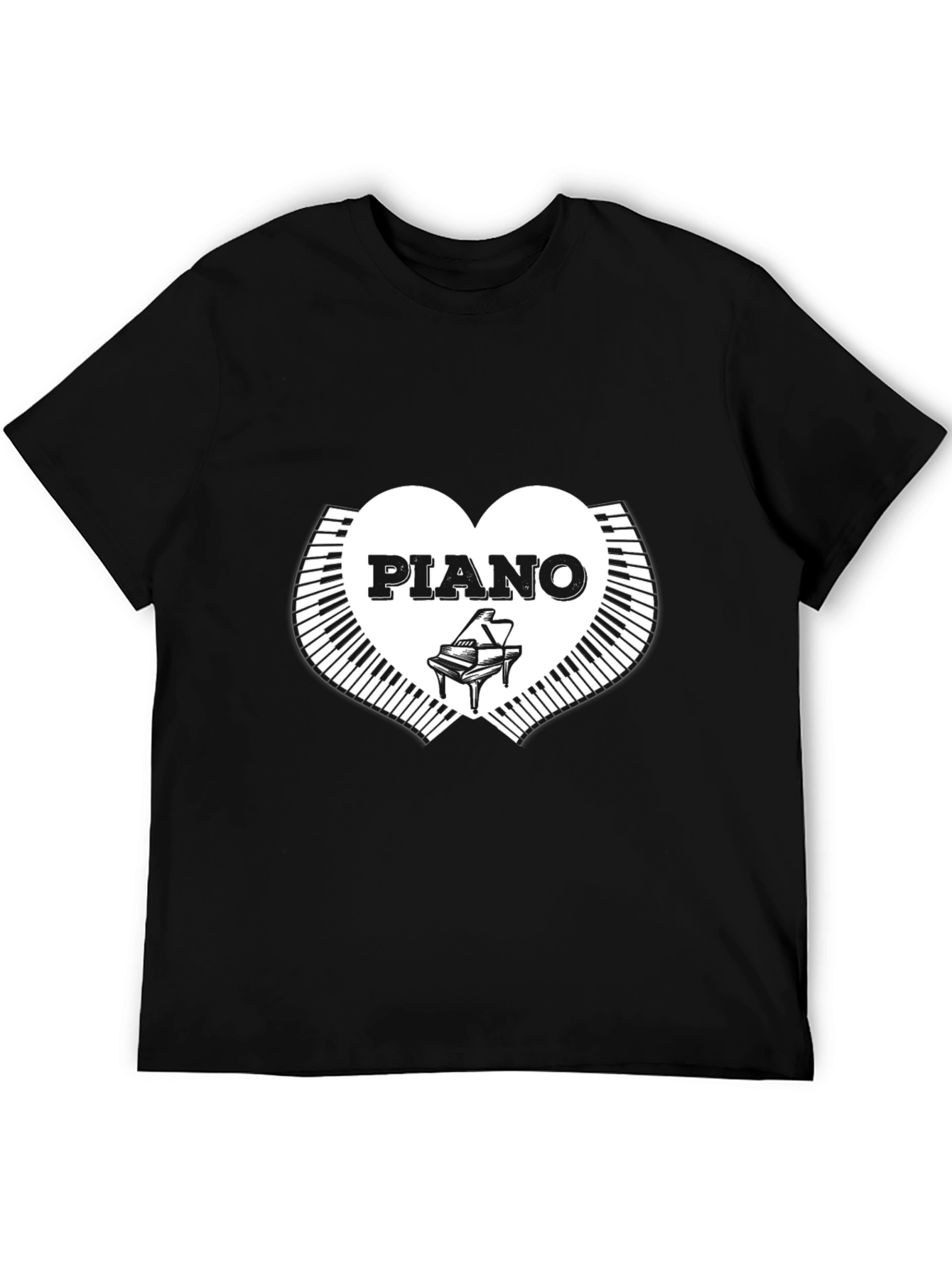 Piano Heart T-Shirt - Musician Graphic Tee